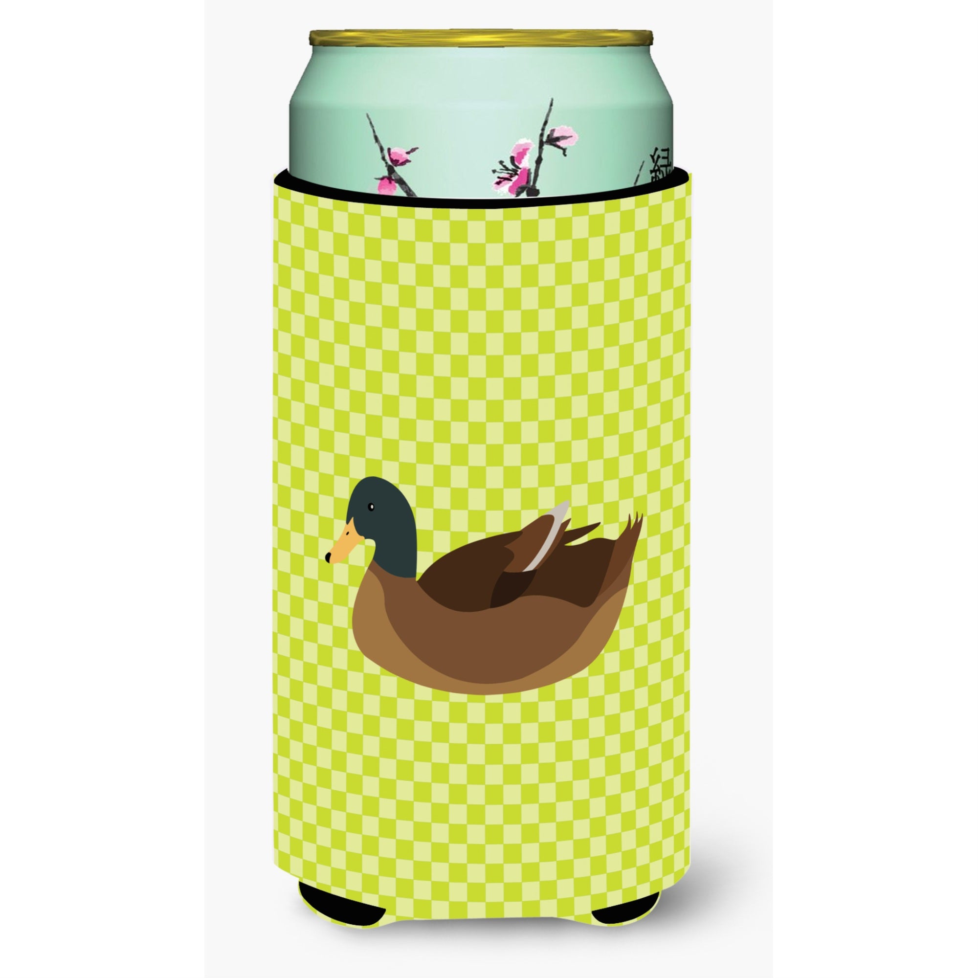 Caroline'S Treasures Khaki Campbell Duck Green Decorative Can Hugger, Tall Boy, Multicolor