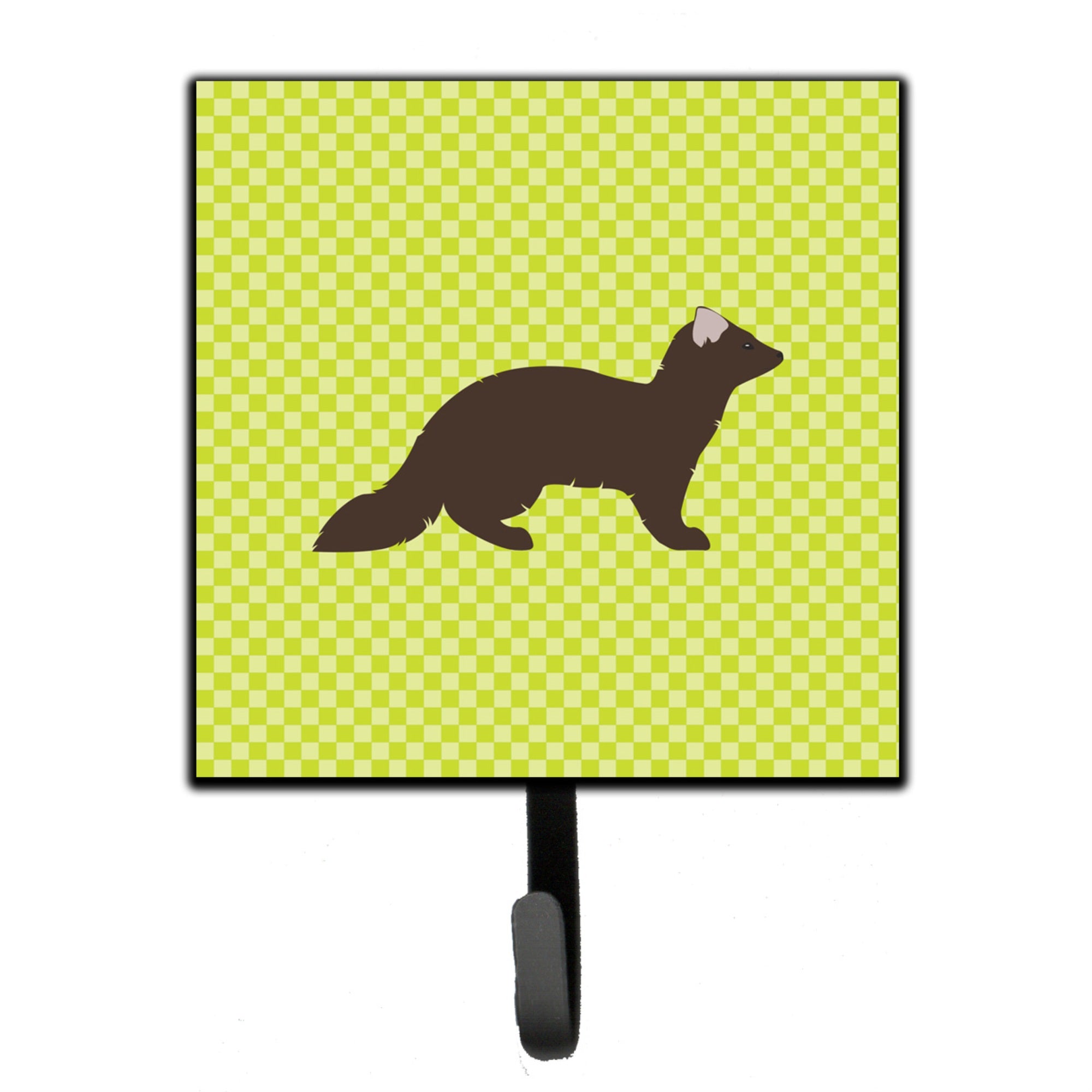 Caroline'S Treasures Sable Marten Green Wall Hook, Small, Multicolor