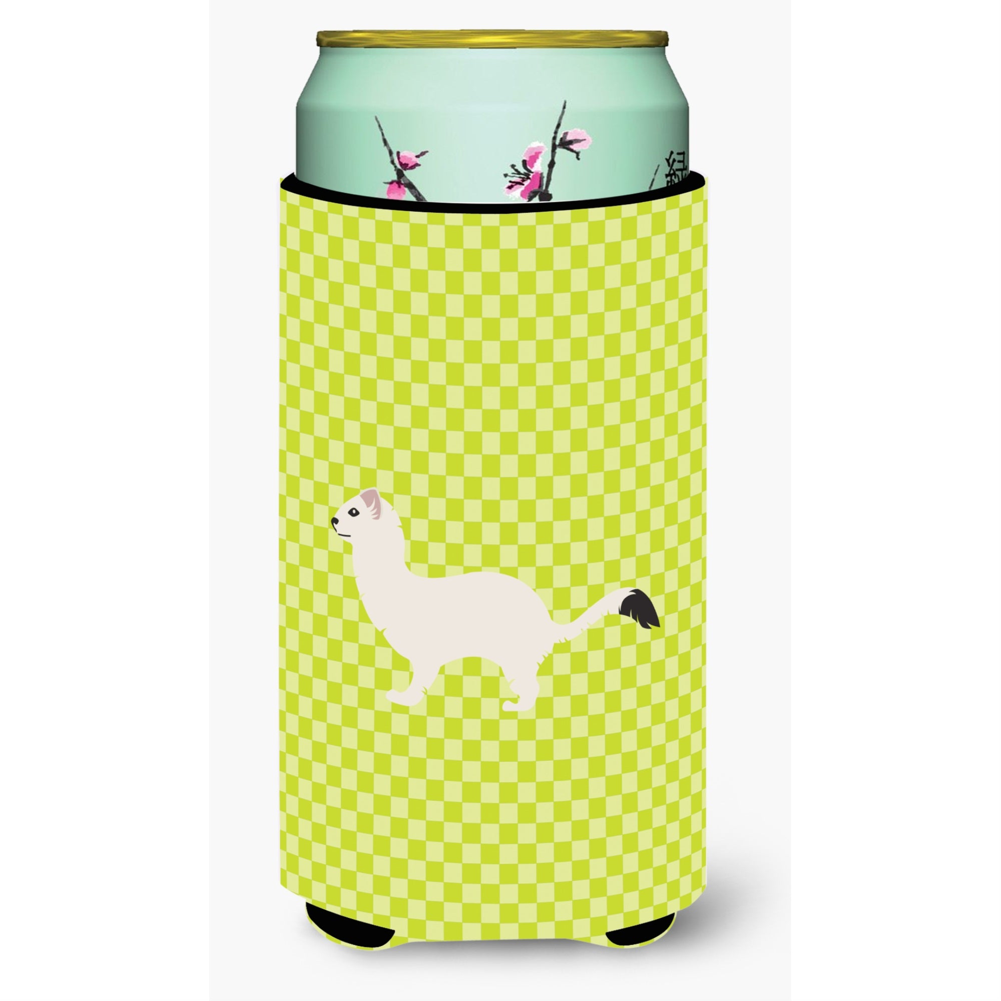 Caroline'S Treasures Stoat Short-Tailed Weasel Green Decorative Can Hugger, Tall Boy, Multicolor