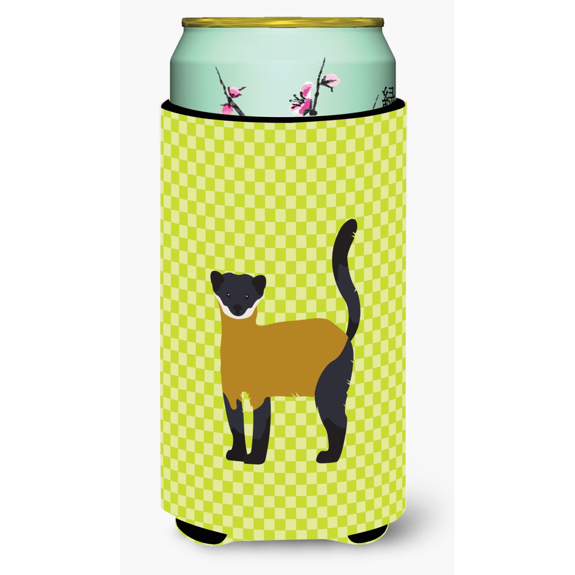 Caroline'S Treasures Yellow-Throated Marten Green Decorative Can Hugger, Tall Boy, Multicolor