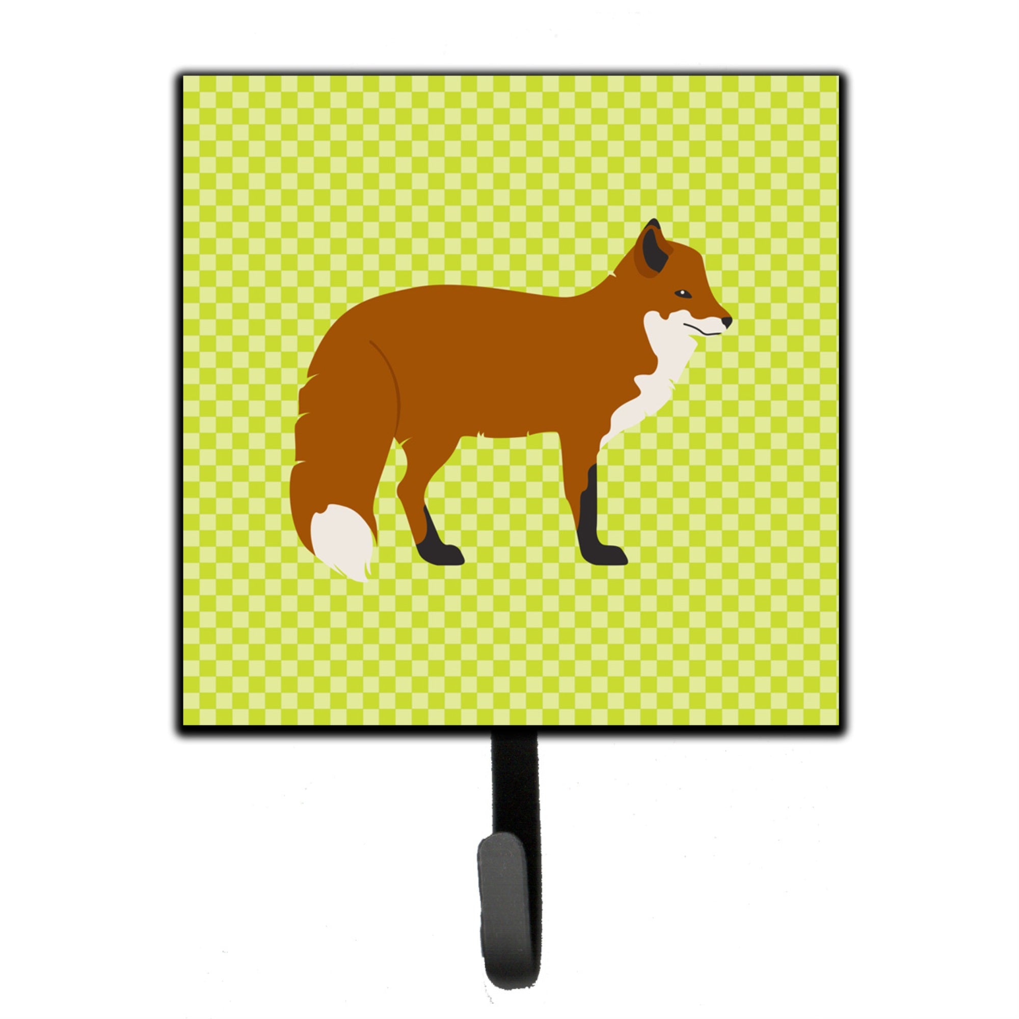 Caroline'S Treasures Red Fox Green Wall Hook, Small, Multicolor