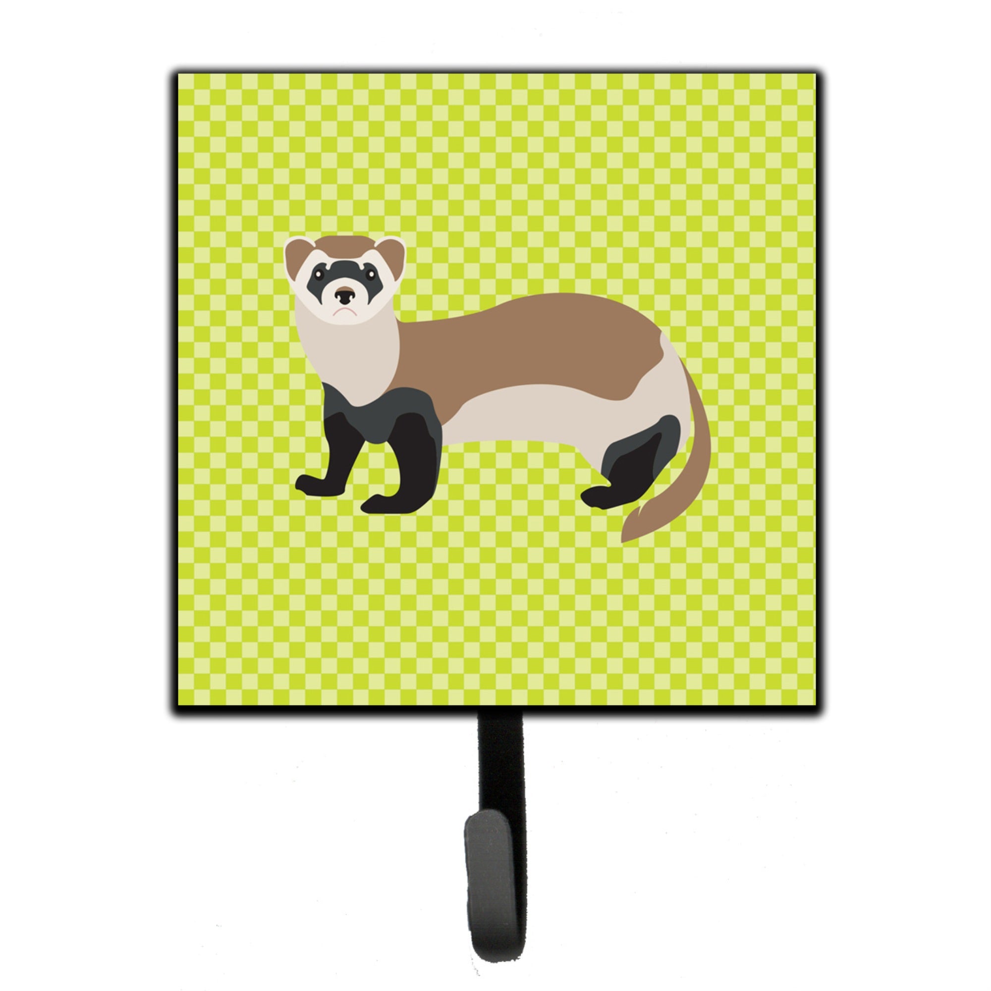 Caroline'S Treasures Ferret Green Wall Hook, Small, Multicolor