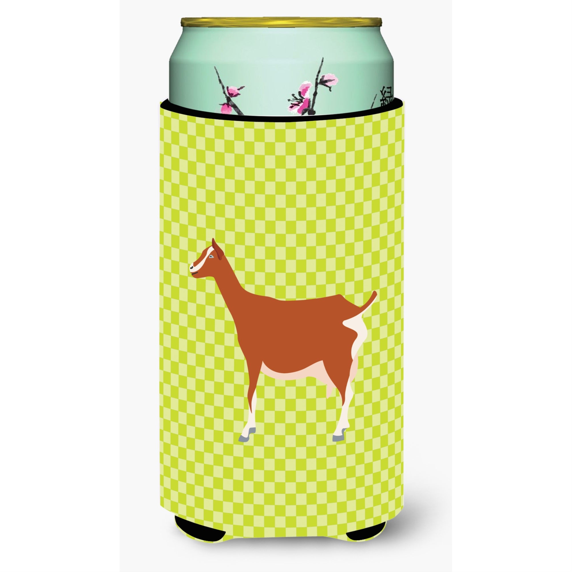 Caroline'S Treasures Toggenburger Goat Green Decorative Can Hugger, Tall Boy, Multicolor