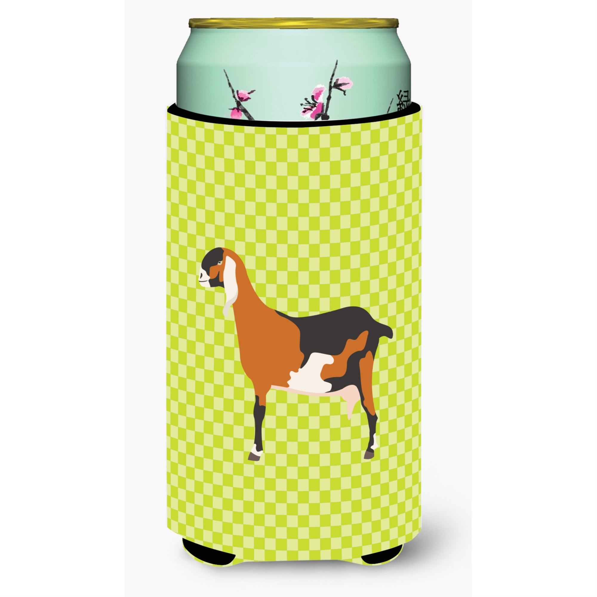 Caroline'S Treasures Anglo Nubian Goat Green Decorative Can Hugger, Tall Boy, Multicolor