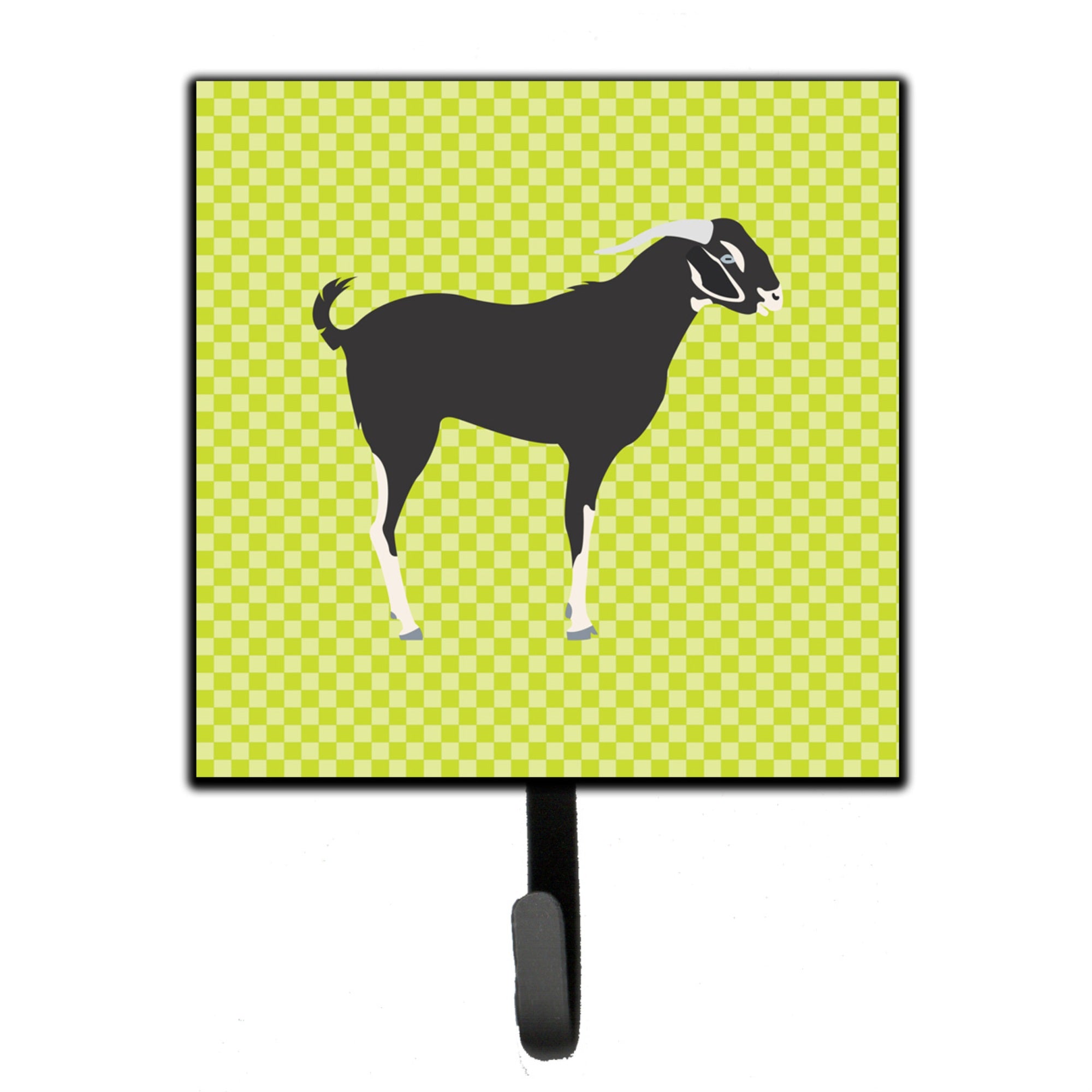Caroline'S Treasures Black Bengal Goat Green Wall Hook, Small, Multicolor