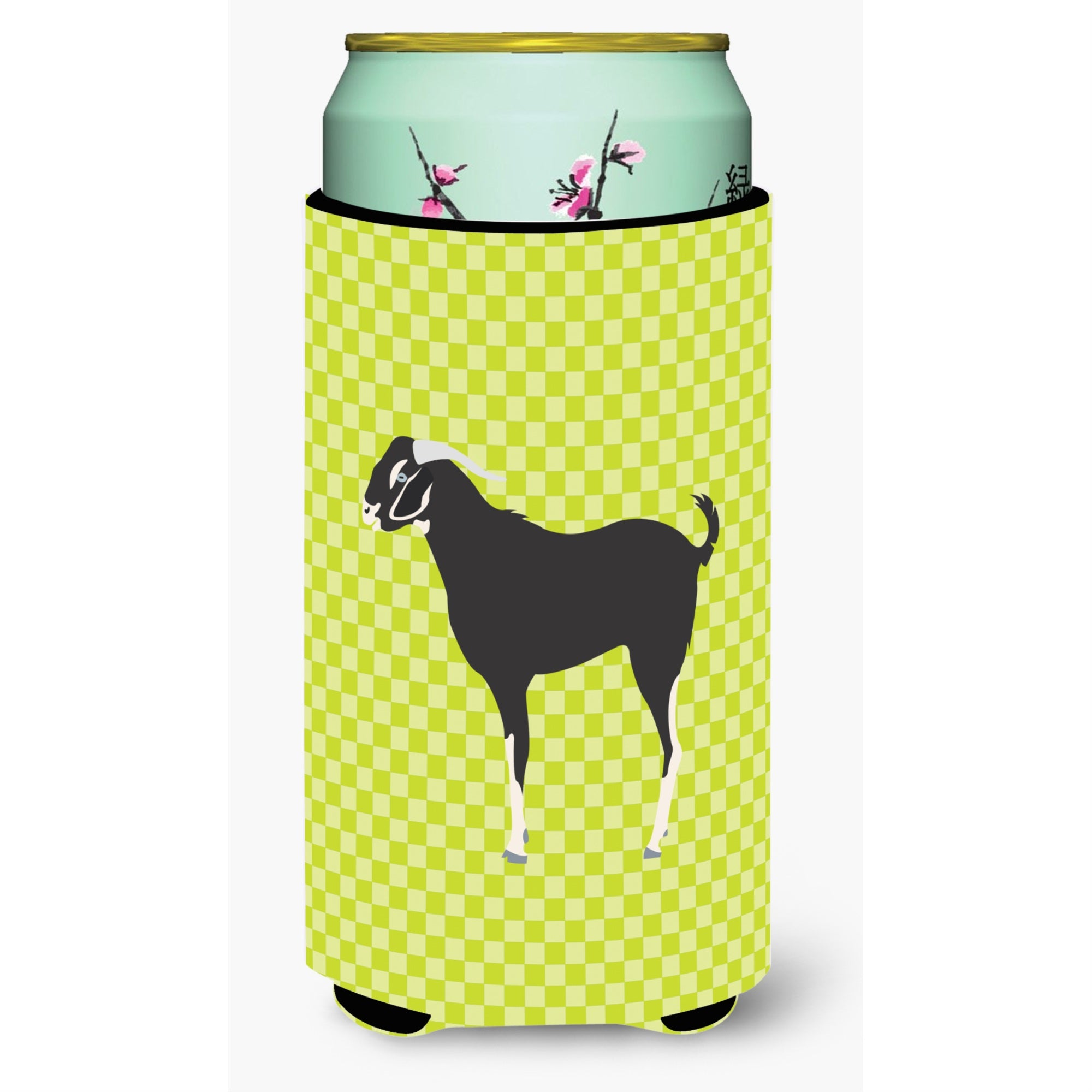 Caroline'S Treasures Black Bengal Goat Green Decorative Can Hugger, Tall Boy, Multicolor