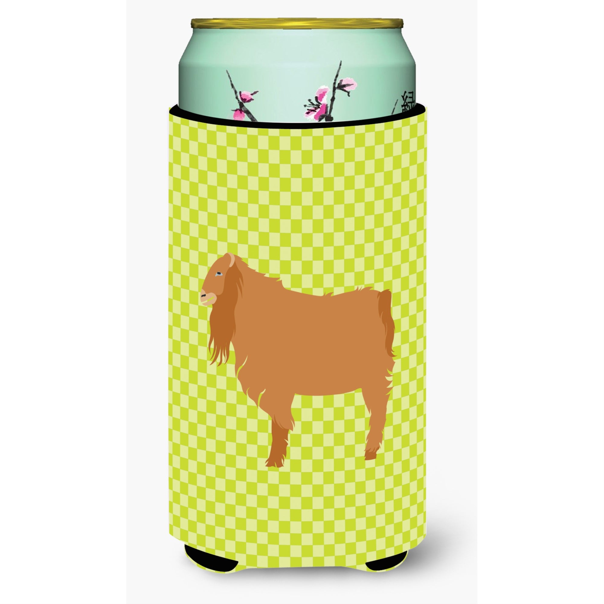 Caroline'S Treasures American Lamancha Goat Green Decorative Can Hugger, Tall Boy, Multicolor