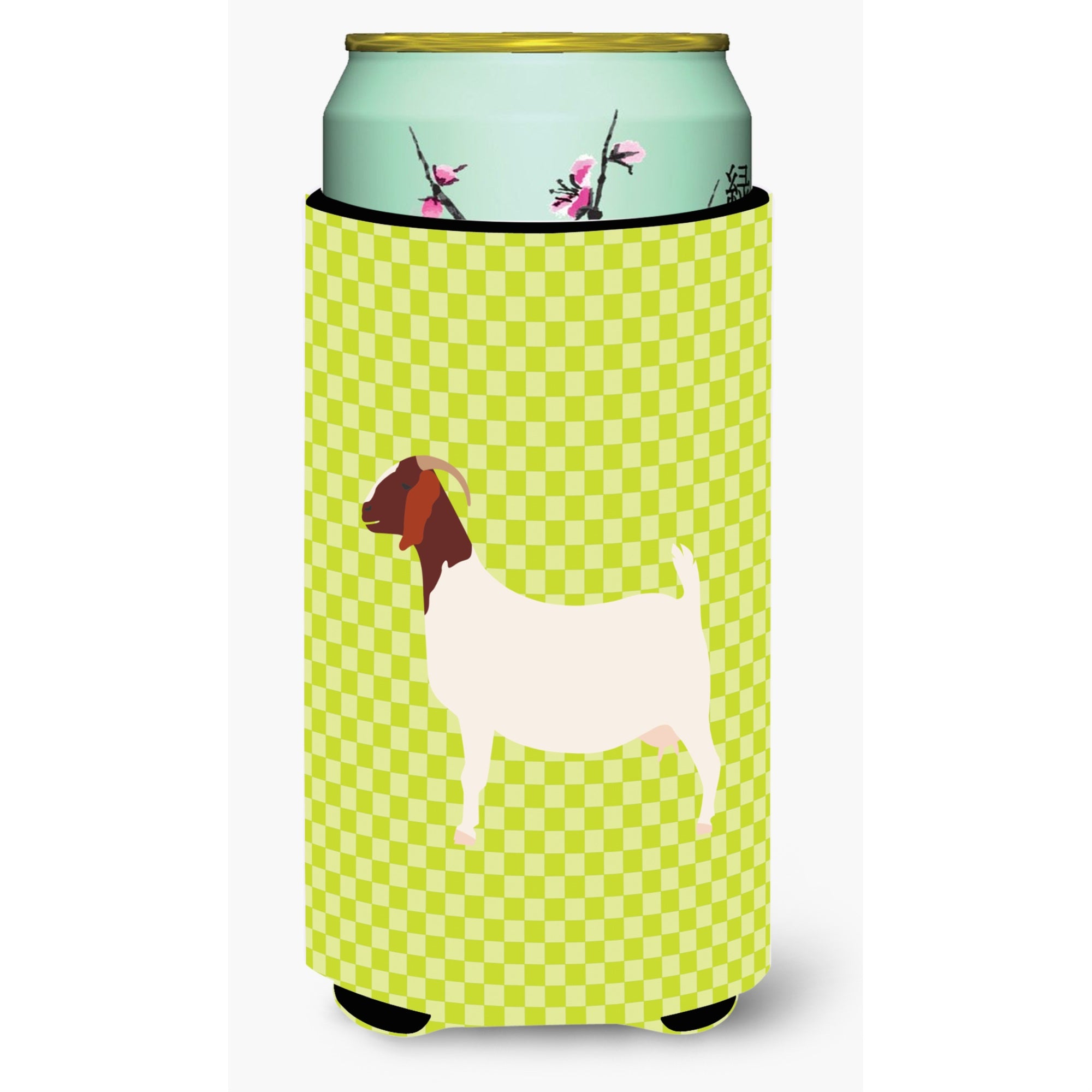 Caroline'S Treasures Boer Goat Green Decorative Can Hugger, Tall Boy, Multicolor