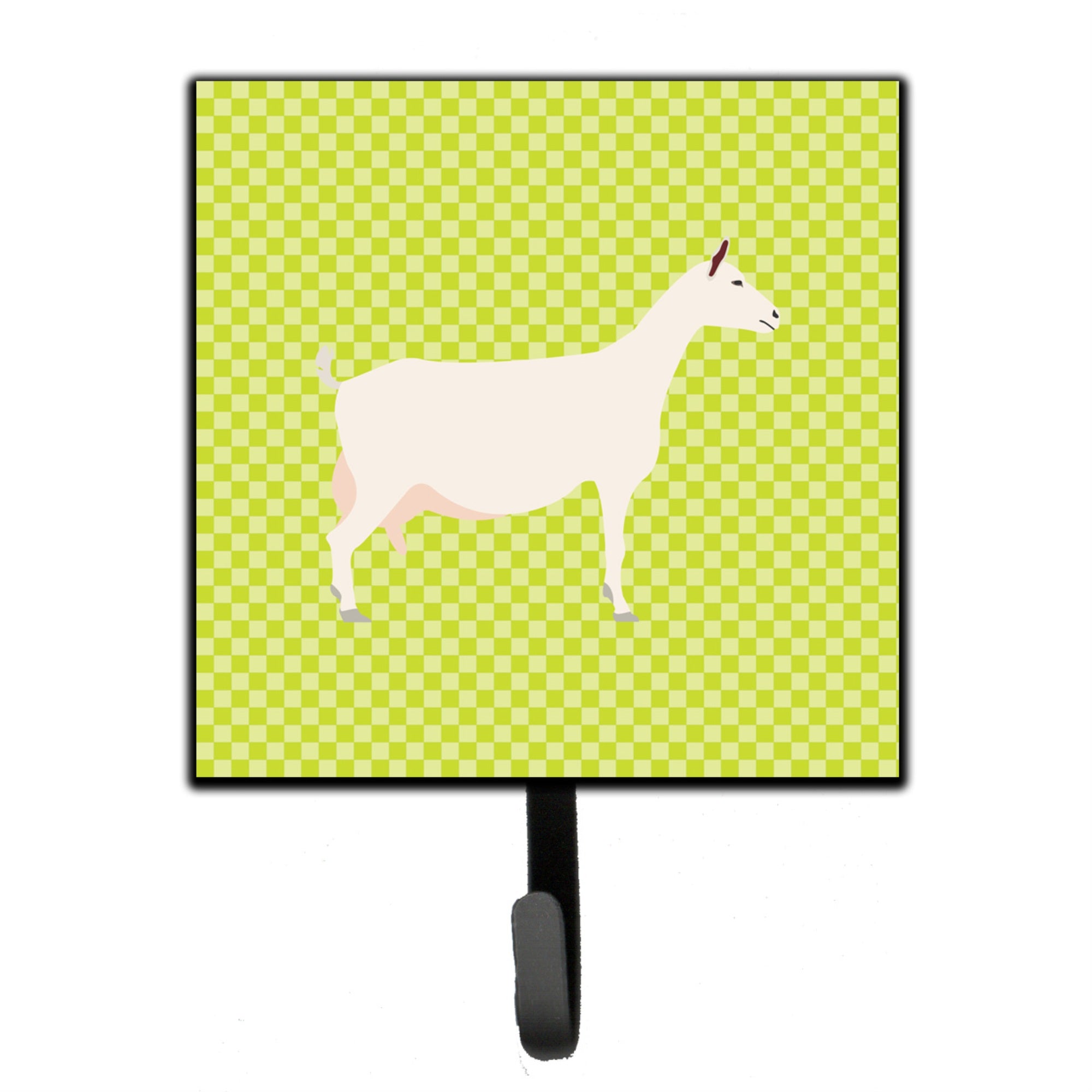 Caroline'S Treasures Saanen Goat Green Wall Hook, Small, Multicolor