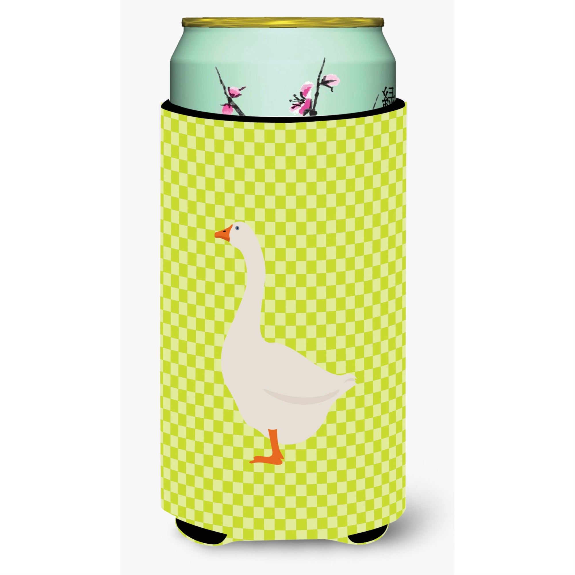 Caroline'S Treasures Embden Goose Green Decorative Can Hugger, Tall Boy, Multicolor
