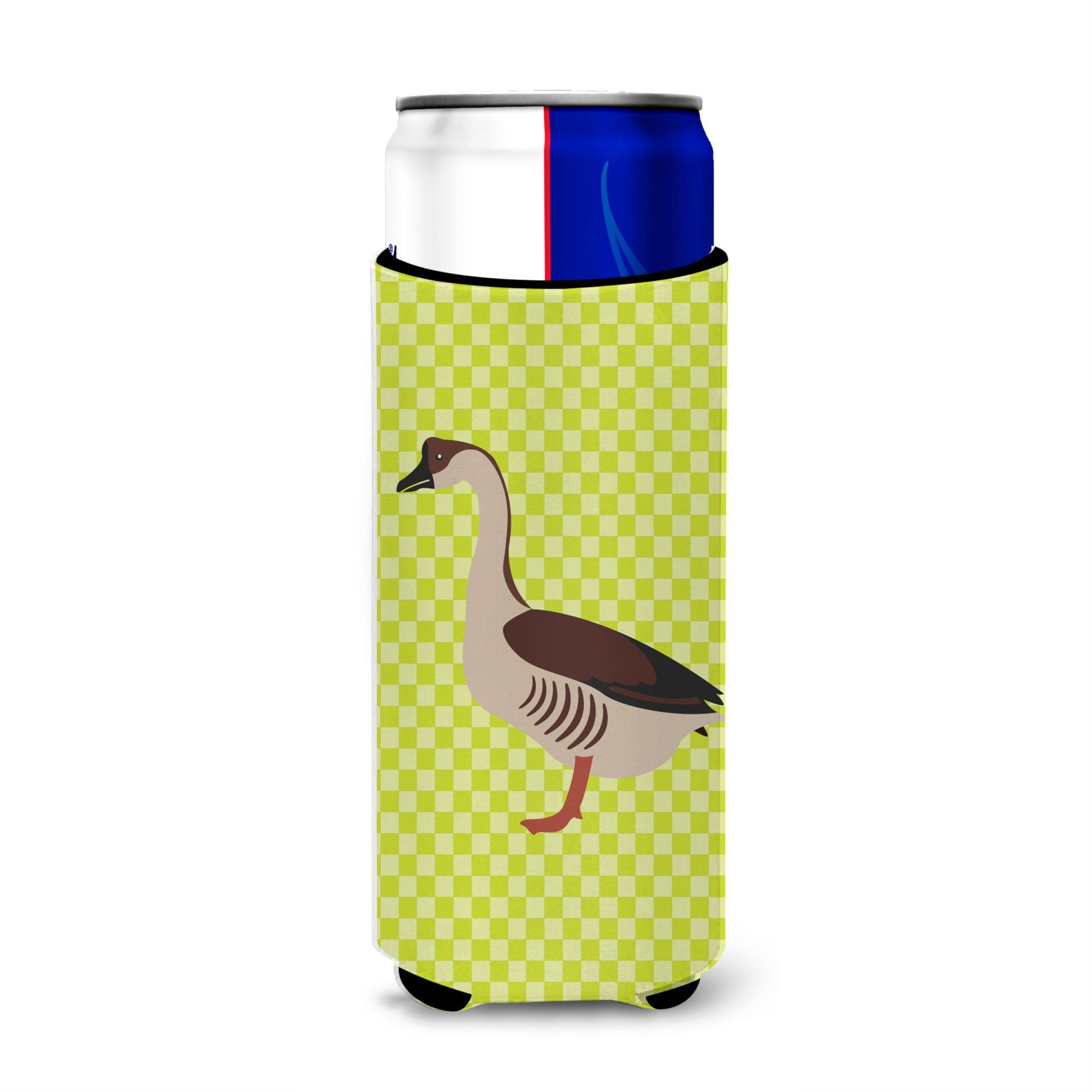 Caroline'S Treasures Chinese Goose Green Decorative Can Hugger, Slim, Multicolor