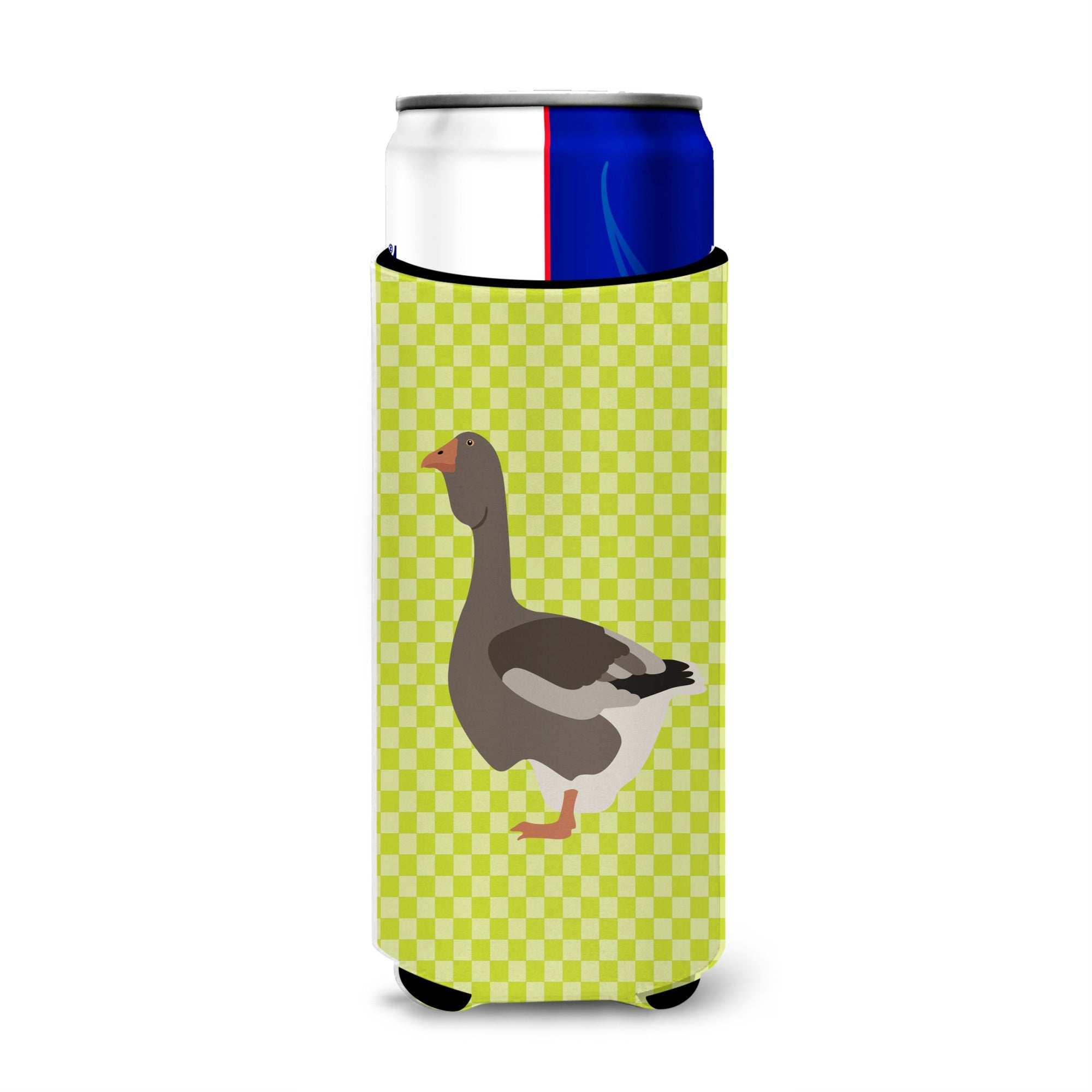 Caroline'S Treasures Toulouse Goose Green Decorative Can Hugger, Slim, Multicolor