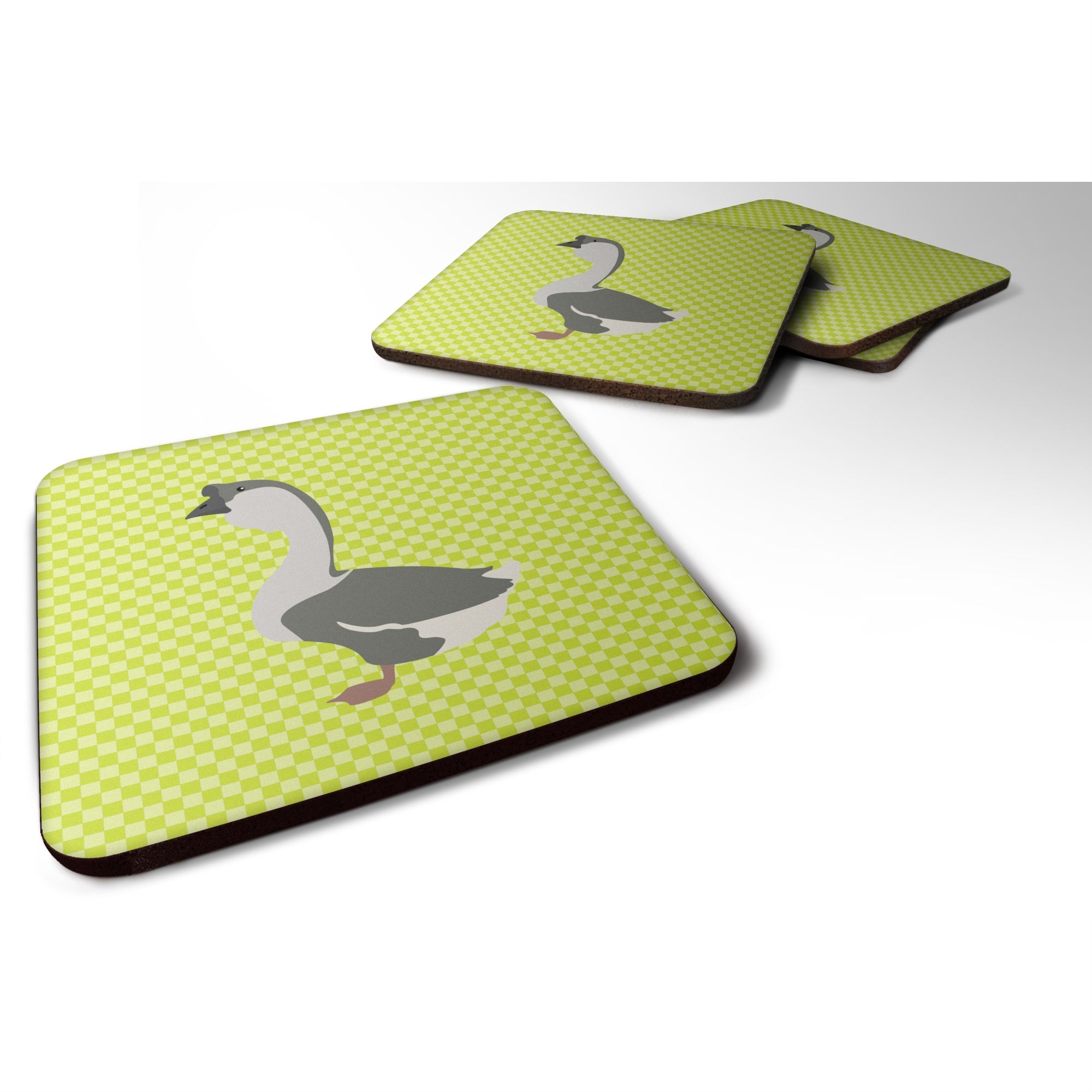 Caroline'S Treasures African Goose Green Decorative Coasters, 3.5, Multicolor