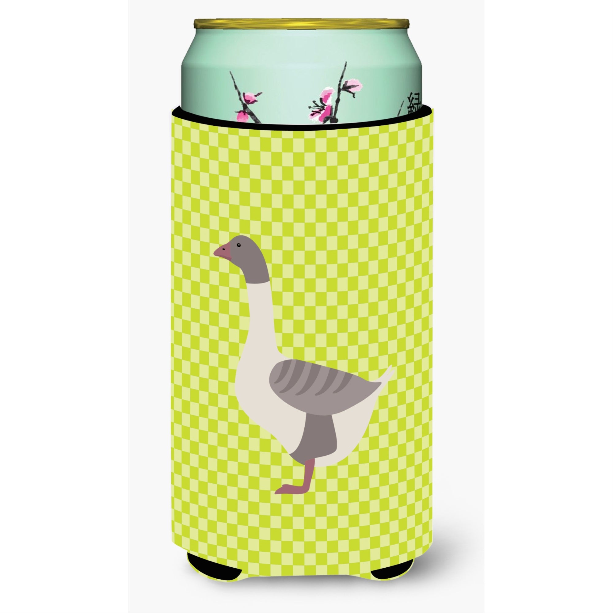 Caroline'S Treasures Buff Grey Back Goose Green Decorative Can Hugger, Tall Boy, Multicolor