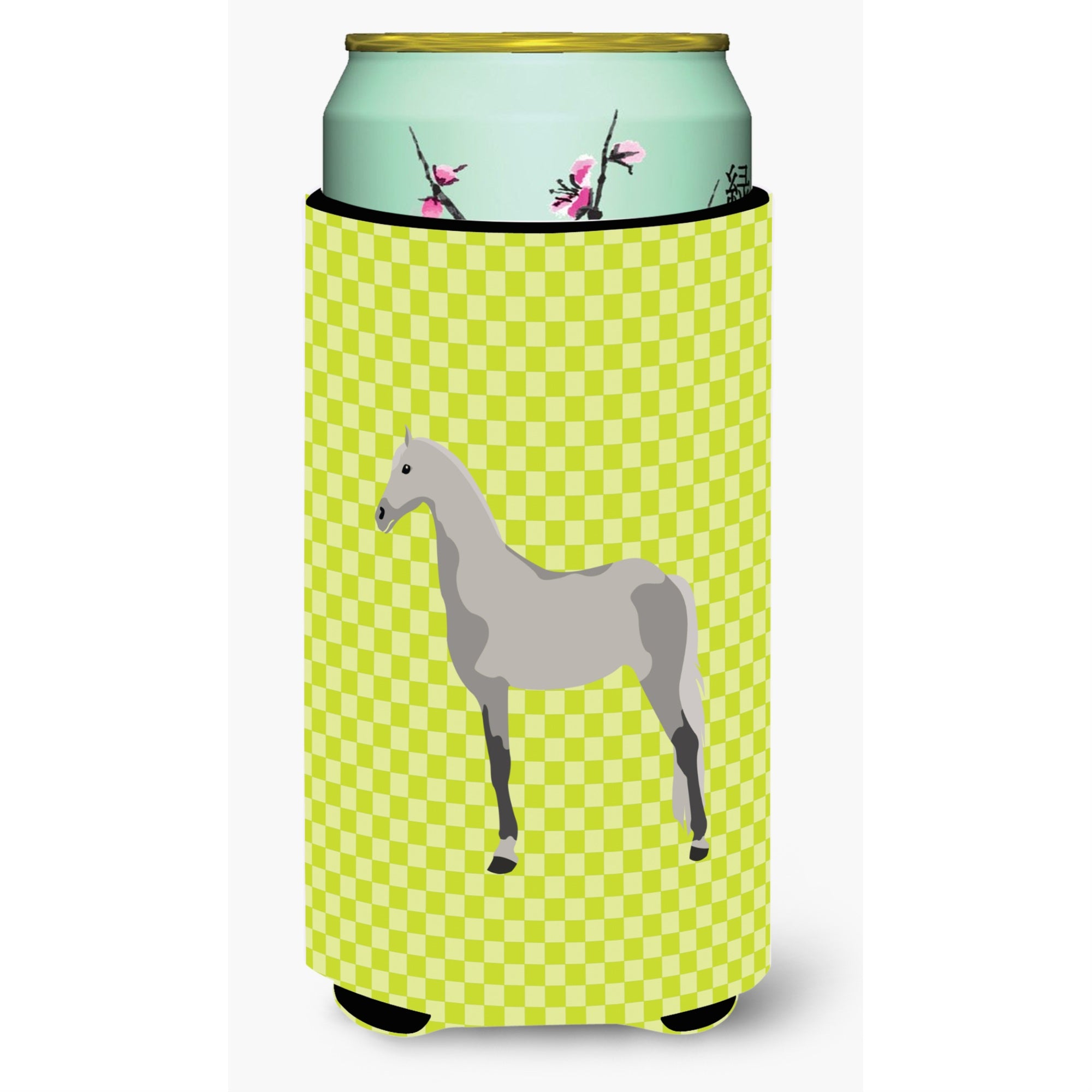Caroline'S Treasures Orlov Trotter Horse Green Decorative Can Hugger, Tall Boy, Multicolor