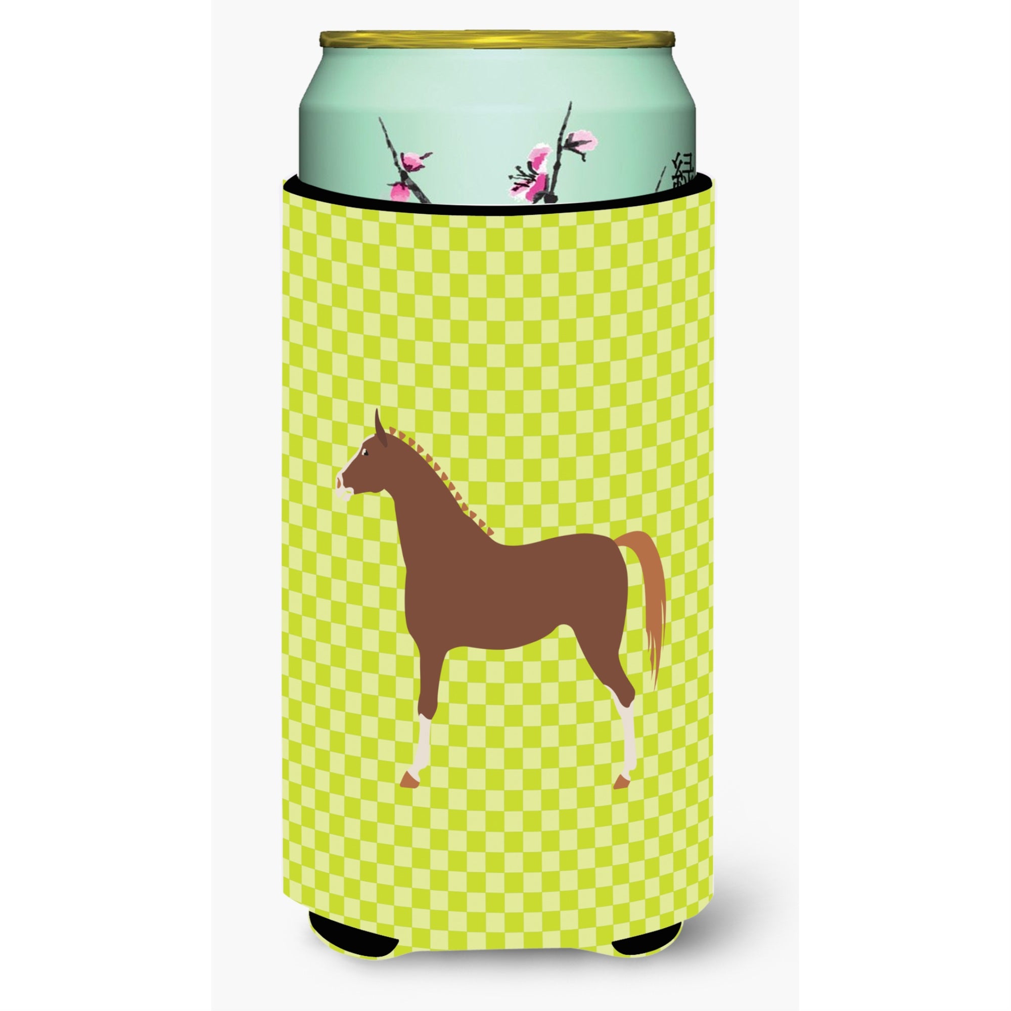 Caroline'S Treasures Hannoverian Horse Green Decorative Can Hugger, Tall Boy, Multicolor