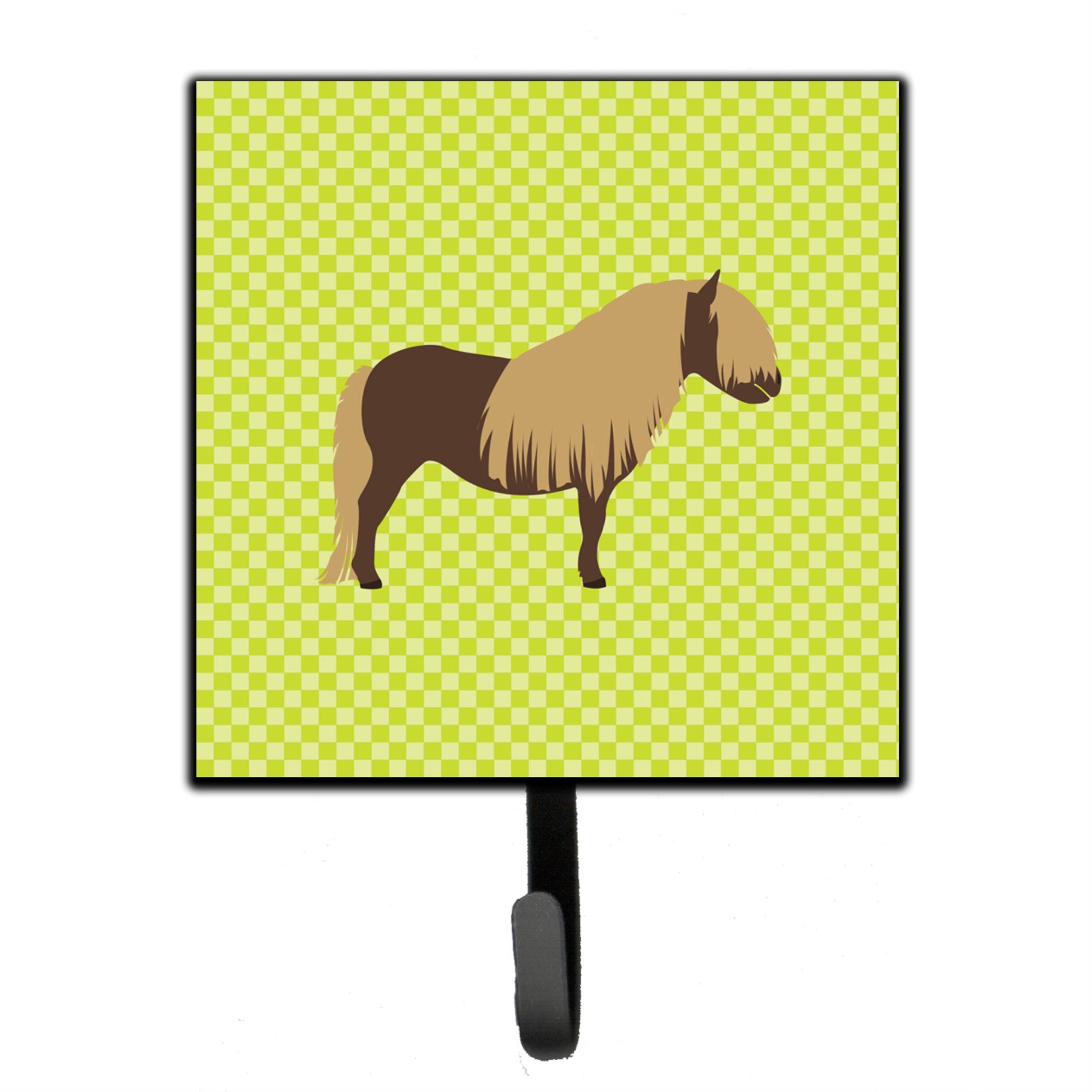 Caroline'S Treasures Shetland Pony Horse Green Wall Hook, Small, Multicolor