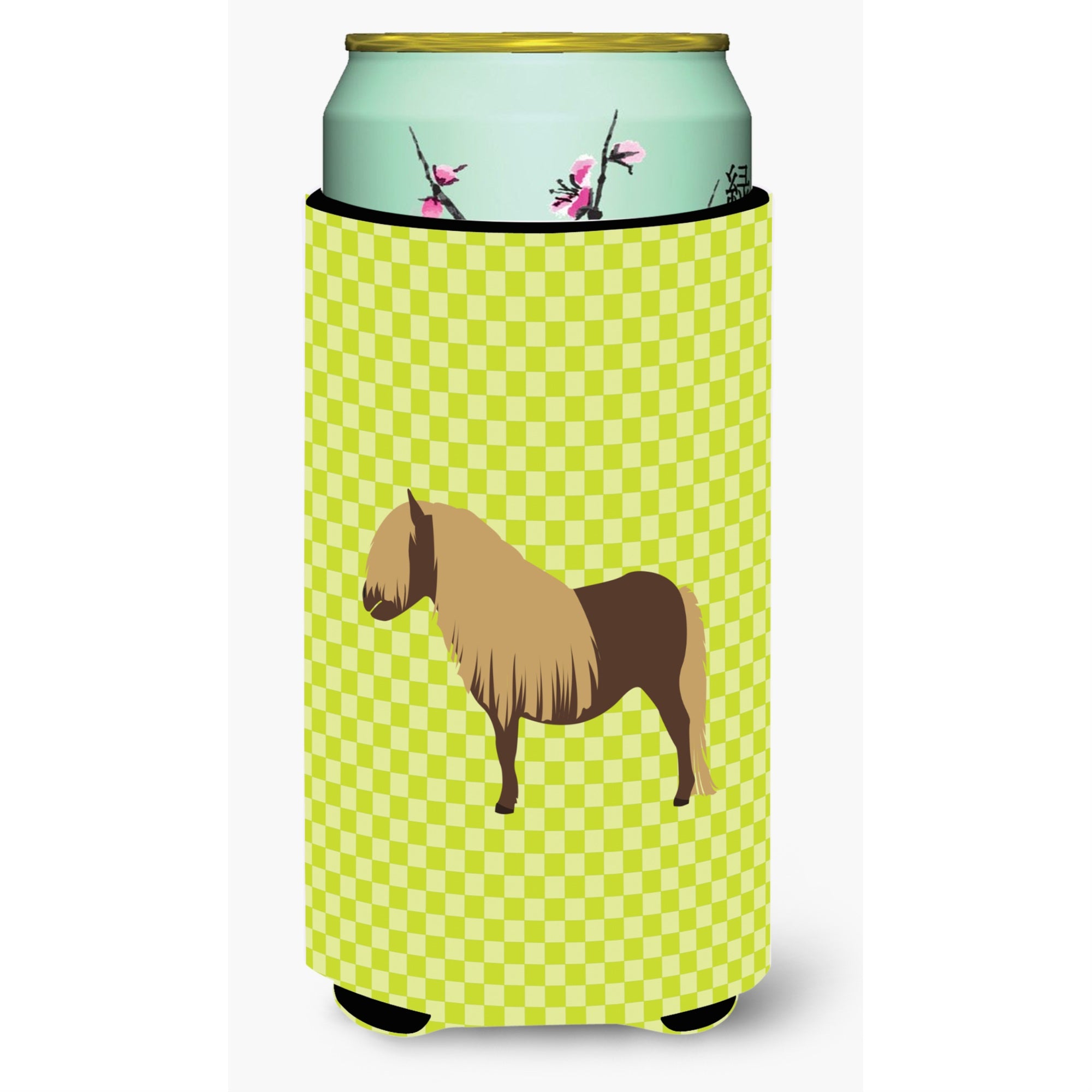 Caroline'S Treasures Shetland Pony Horse Green Decorative Can Hugger, Tall Boy, Multicolor