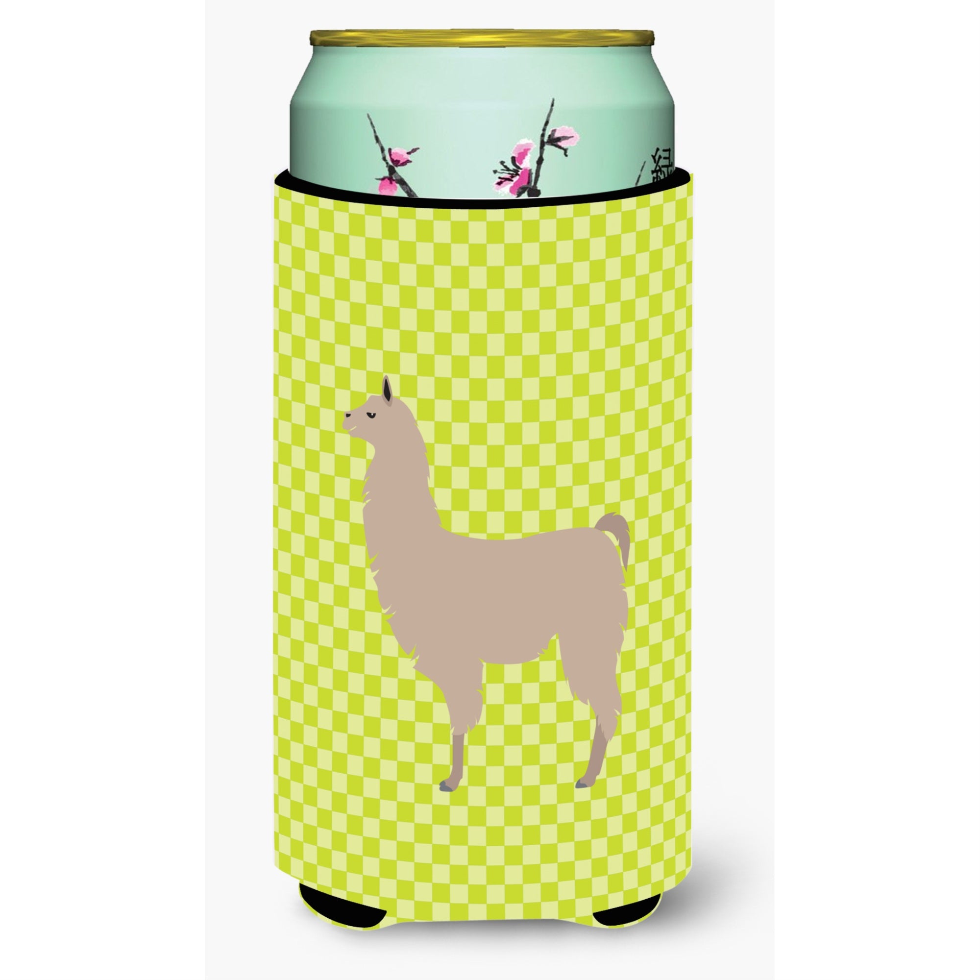 Caroline'S Treasures Llama Green Decorative Can Hugger, Tall Boy, Multicolor