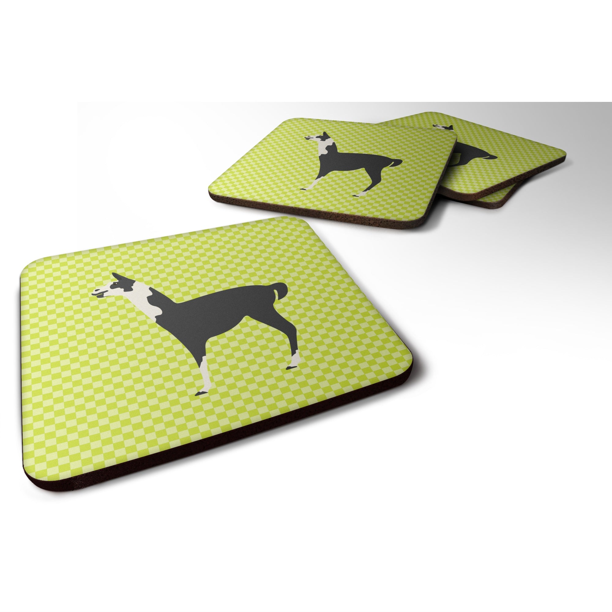 Caroline'S Treasures Llama Q' Ara Green Decorative Coasters, 3.5, Multicolor