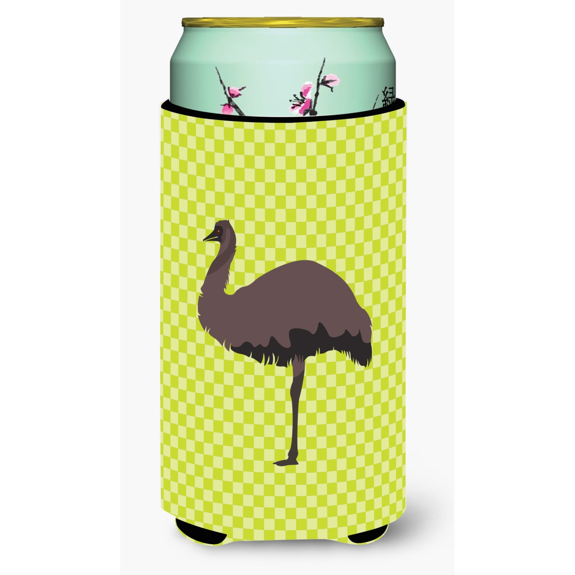Caroline'S Treasures Emu Green Decorative Can Hugger, Tall Boy, Multicolor