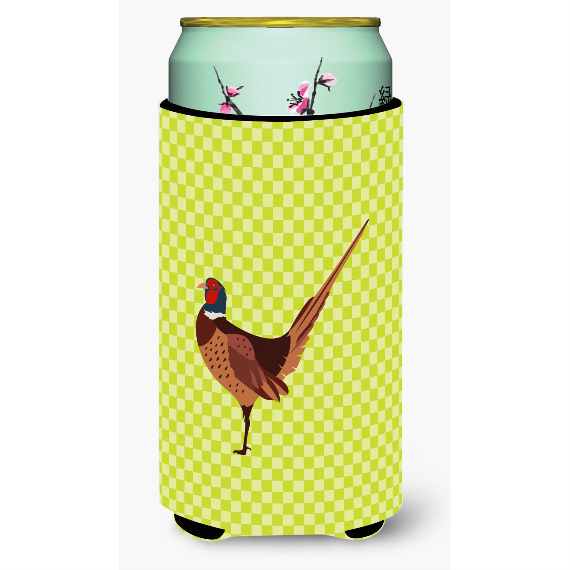 Caroline'S Treasures Ring-Necked Common Pheasant Green Decorative Can Hugger, Tall Boy, Multicolor