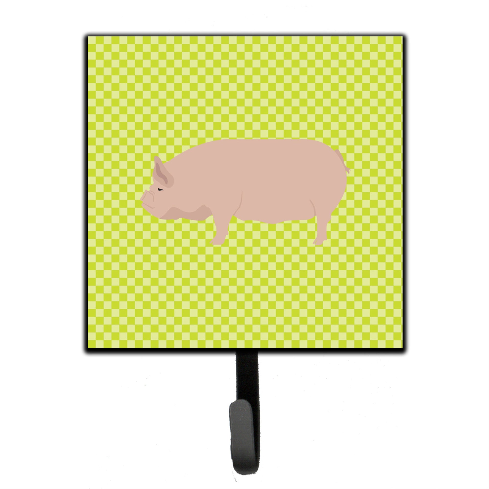 Caroline'S Treasures Welsh Pig Green Wall Hook, Small, Multicolor