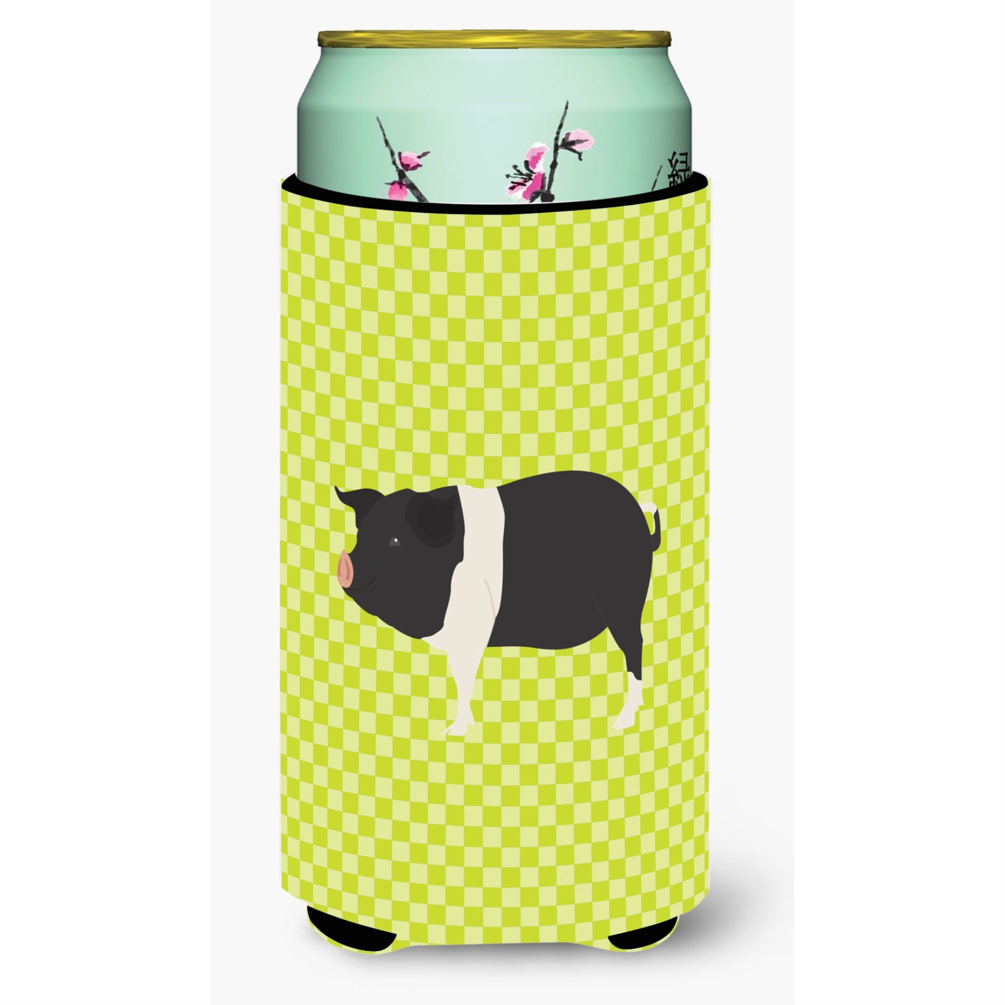 Caroline'S Treasures Hampshire Pig Green Decorative Can Hugger, Tall Boy, Multicolor