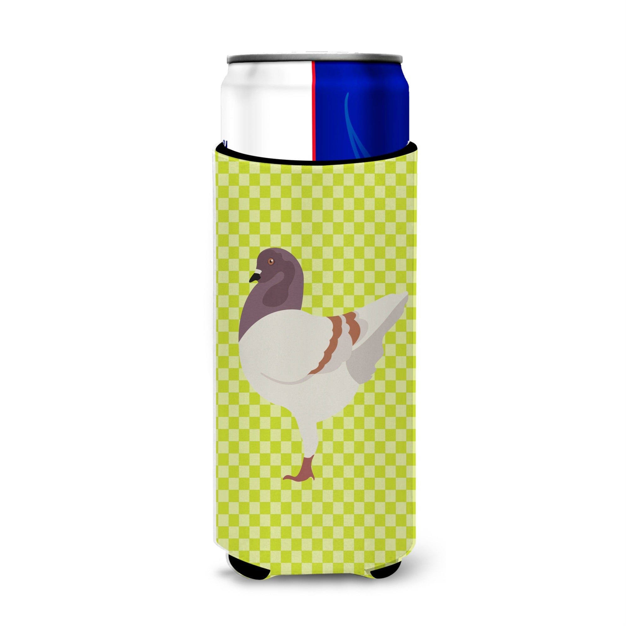 Caroline'S Treasures German Modena Pigeon Green Decorative Can Hugger, Slim, Multicolor