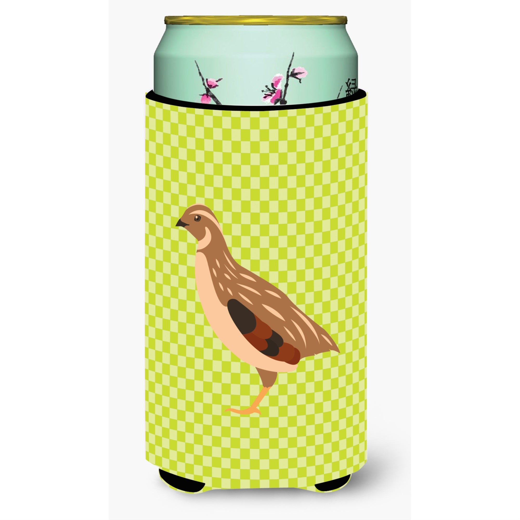 Caroline'S Treasures Golden Phoenix Quail Green Decorative Can Hugger, Tall Boy, Multicolor