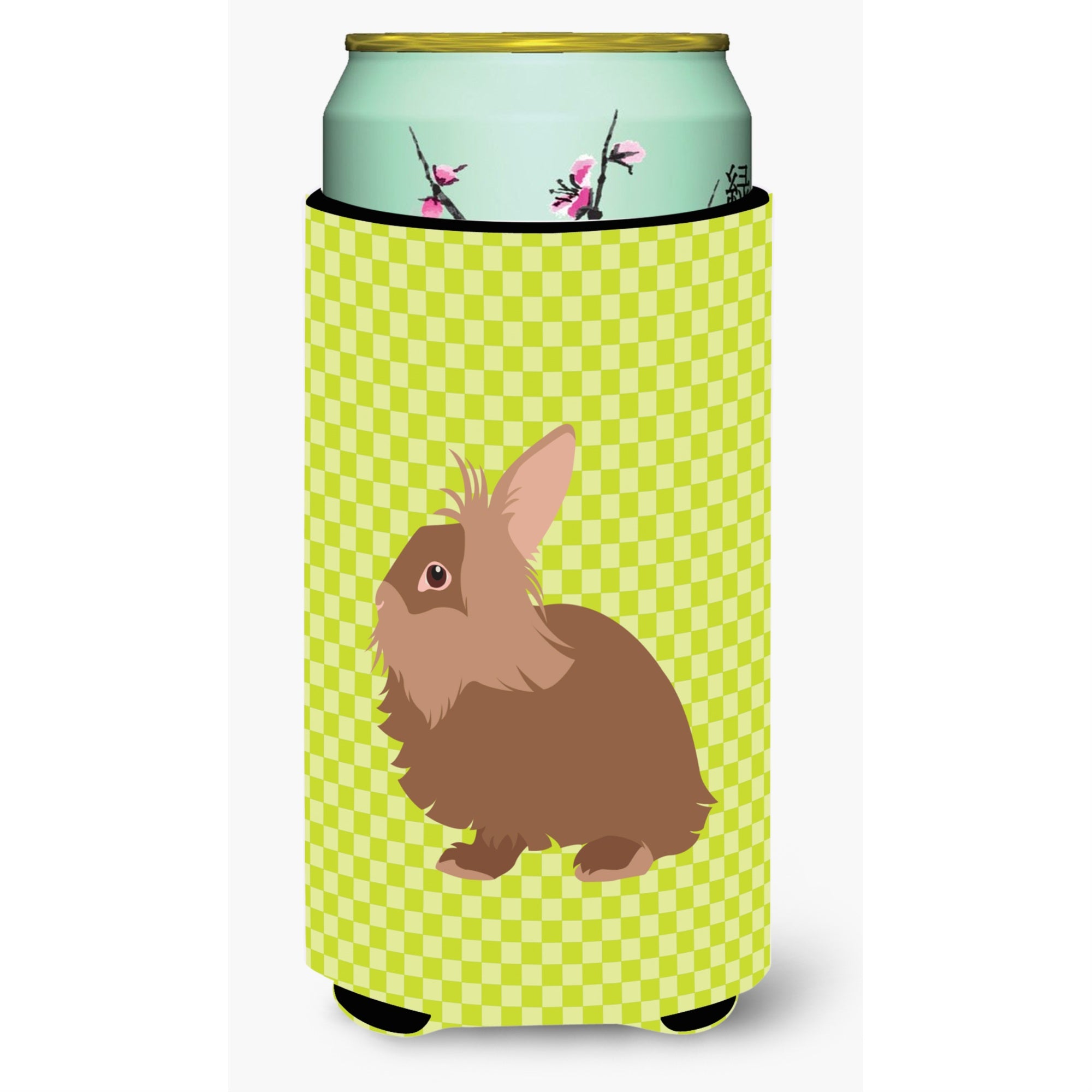 Caroline'S Treasures Lionhead Rabbit Green Decorative Can Hugger, Tall Boy, Multicolor