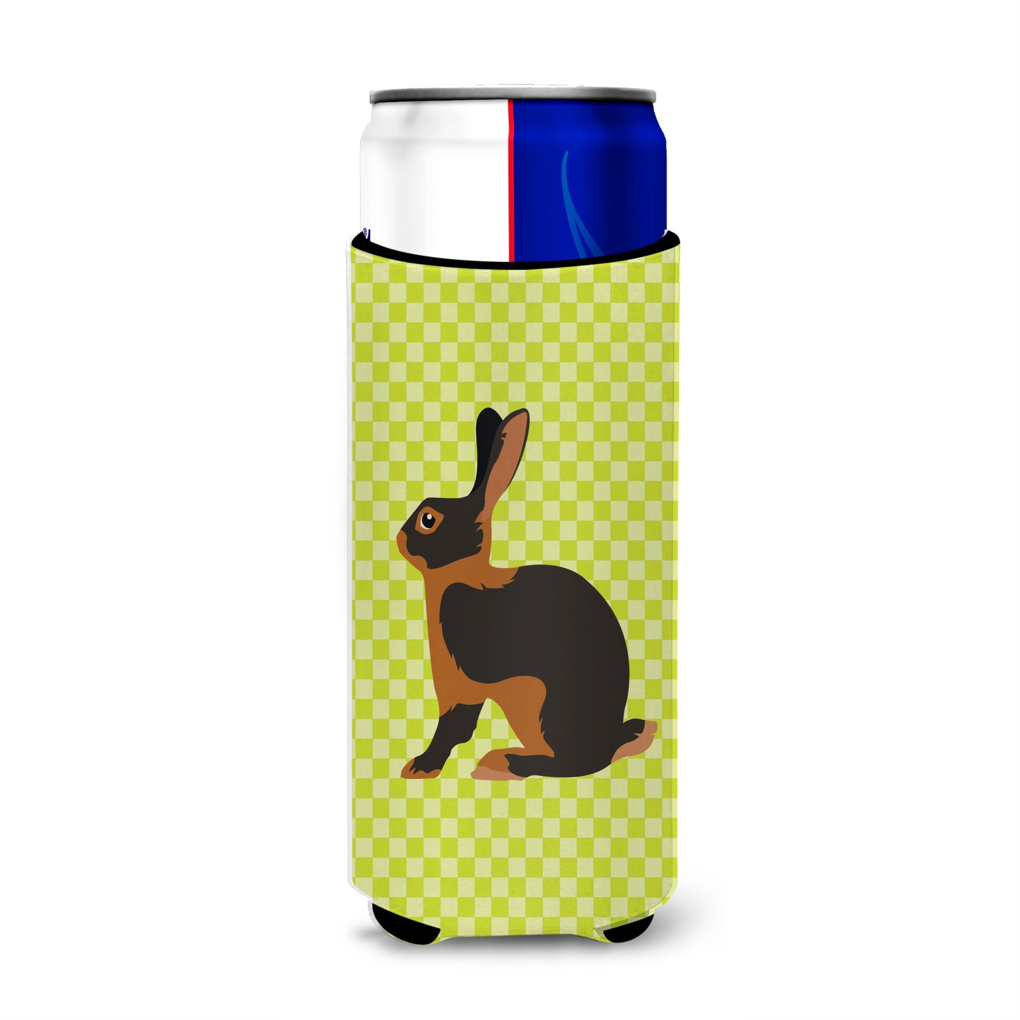 Caroline'S Treasures Tan Rabbit Green Decorative Can Hugger, Slim, Multicolor