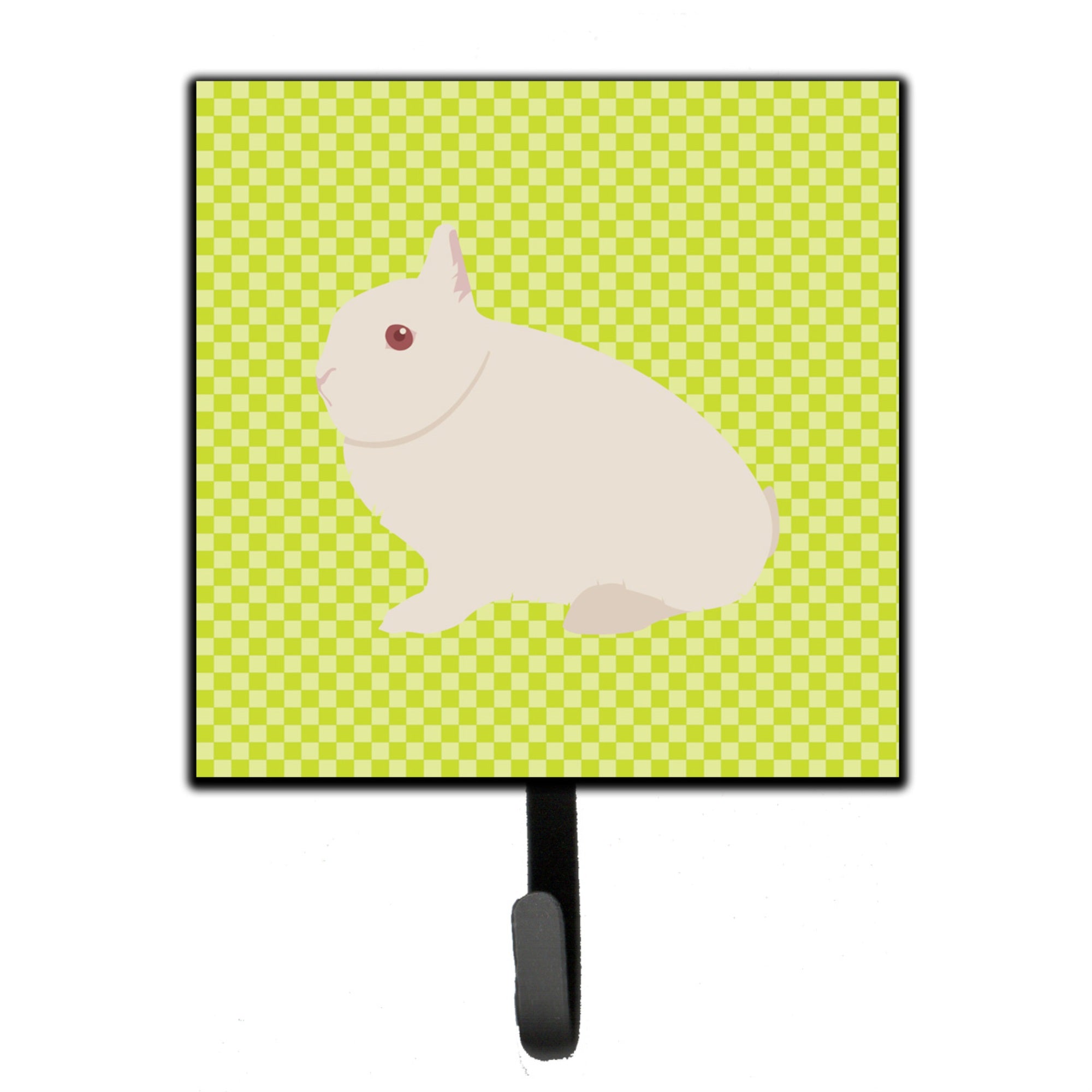 Caroline'S Treasures Hermelin Rabbit Green Wall Hook, Small, Multicolor
