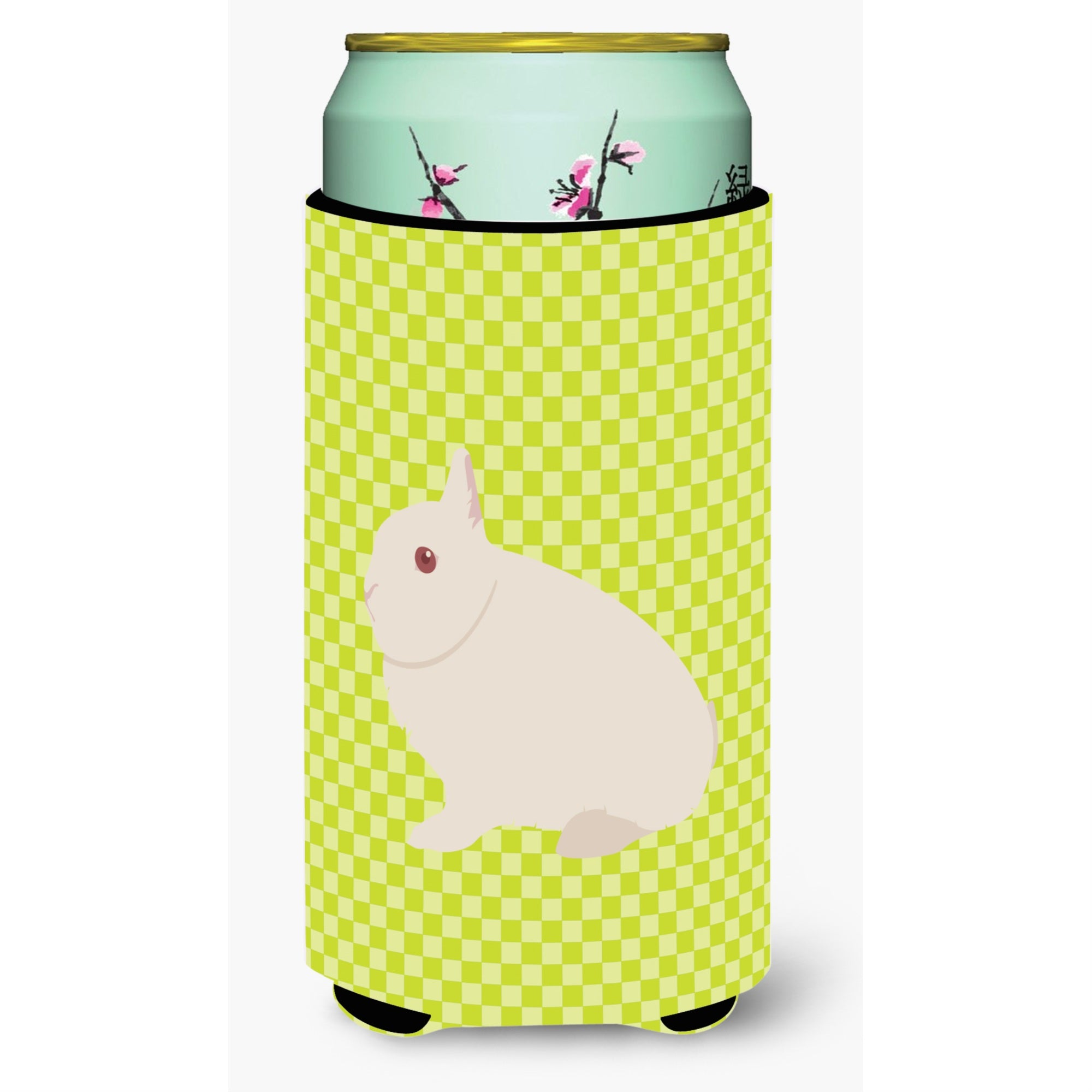 Caroline'S Treasures Hermelin Rabbit Green Decorative Can Hugger, Tall Boy, Multicolor