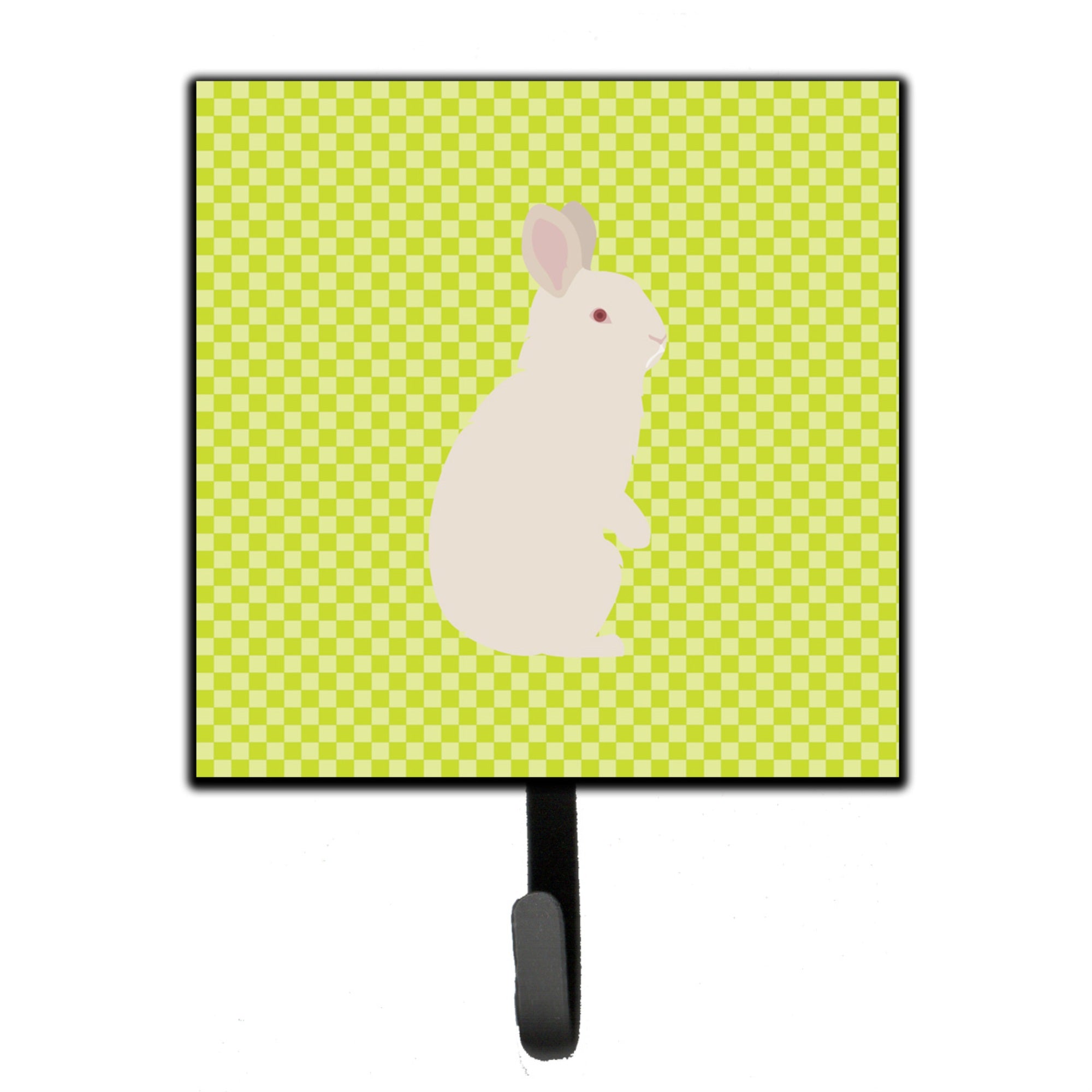 Caroline'S Treasures New Zealand White Rabbit Green Wall Hook, Small, Multicolor