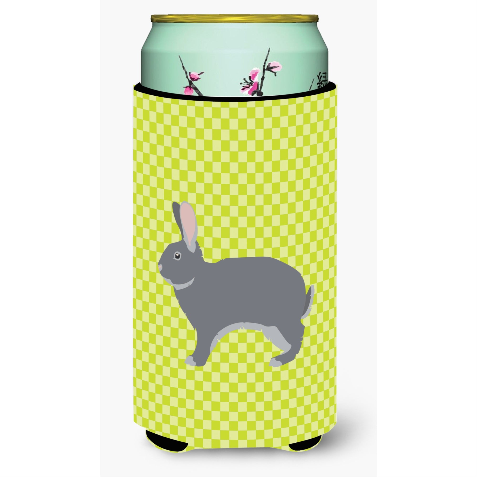 Caroline'S Treasures Giant Chinchilla Rabbit Green Decorative Can Hugger, Tall Boy, Multicolor