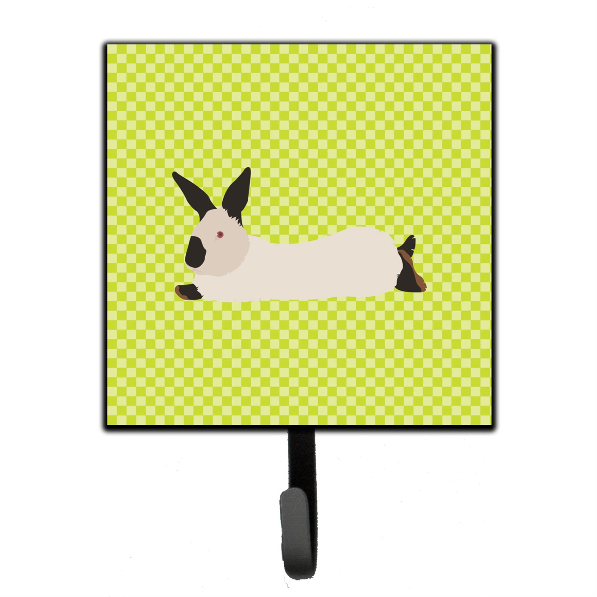 Caroline'S Treasures California White Rabbit Green Wall Hook, Small, Multicolor