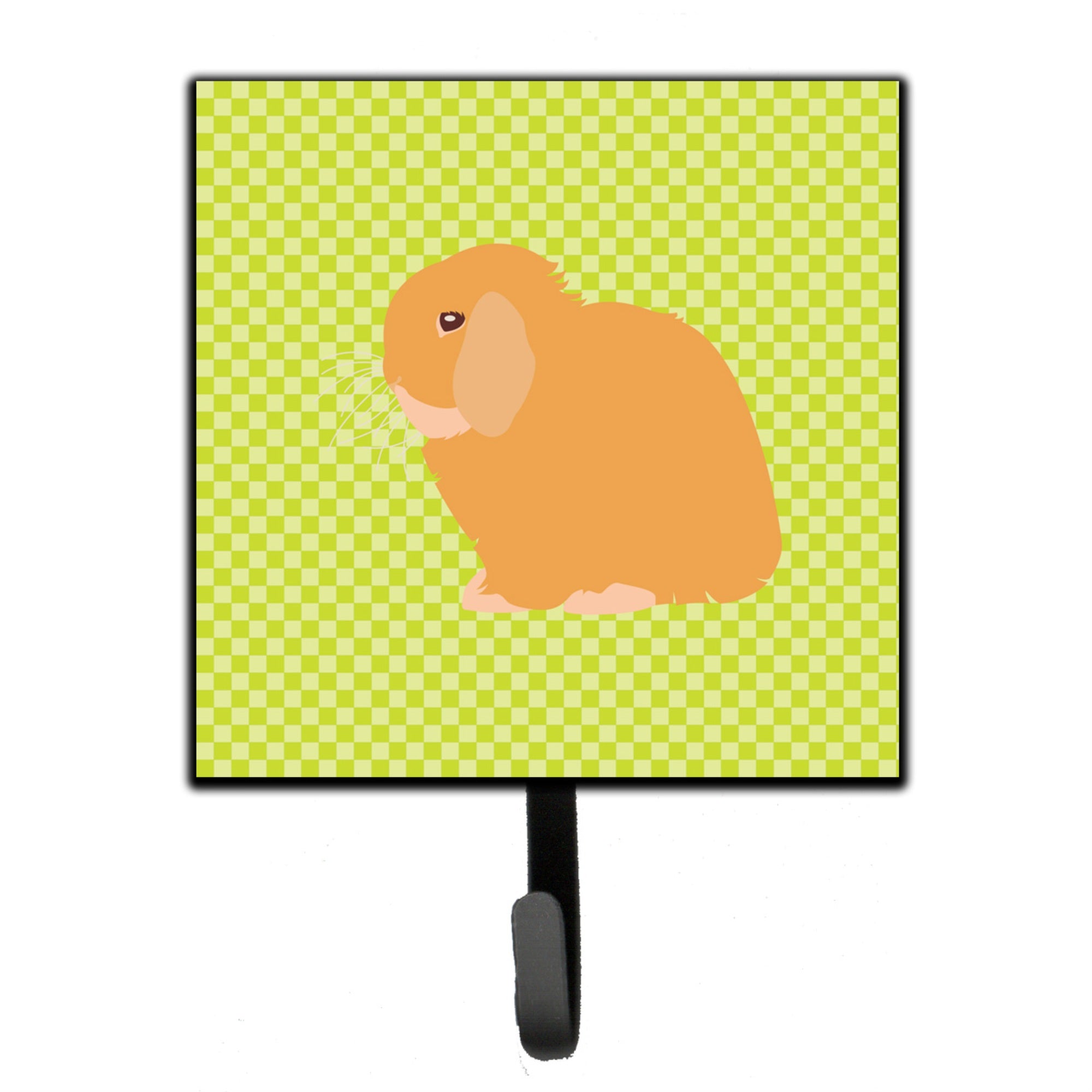 Caroline'S Treasures Holland Lop Rabbit Green Wall Hook, Small, Multicolor