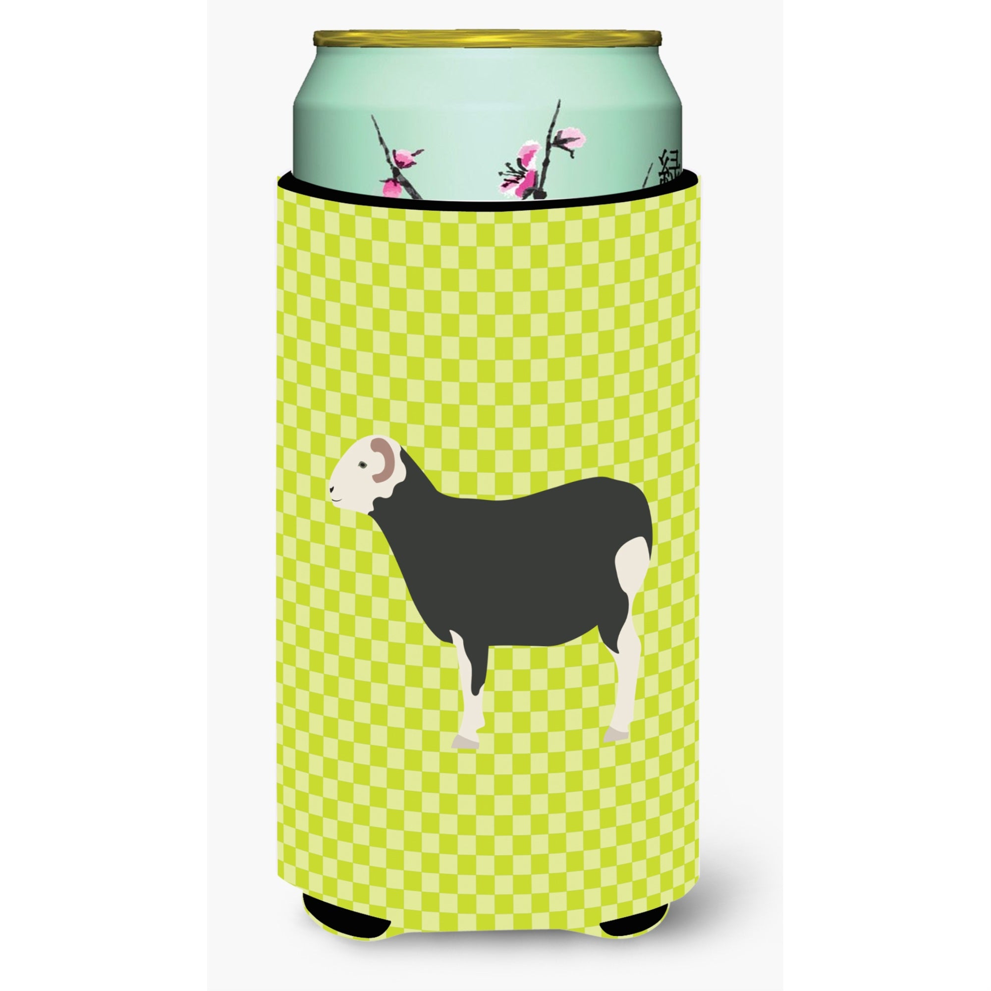 Caroline'S Treasures Herwick Sheep Green Decorative Can Hugger, Tall Boy, Multicolor