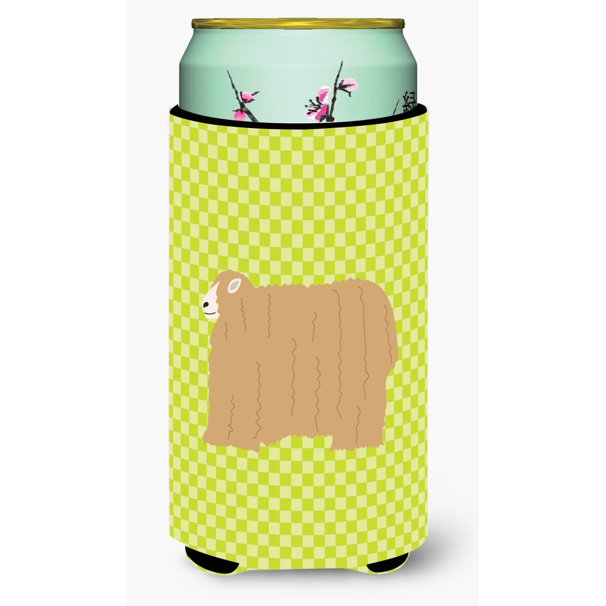 Caroline'S Treasures Lincoln Longwool Sheep Green Decorative Can Hugger, Tall Boy, Multicolor