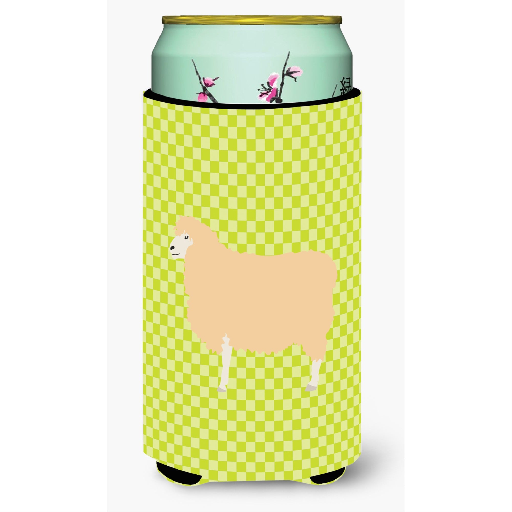 Caroline'S Treasures English Leicester Longwool Sheep Green Decorative Can Hugger, Tall Boy, Multicolor