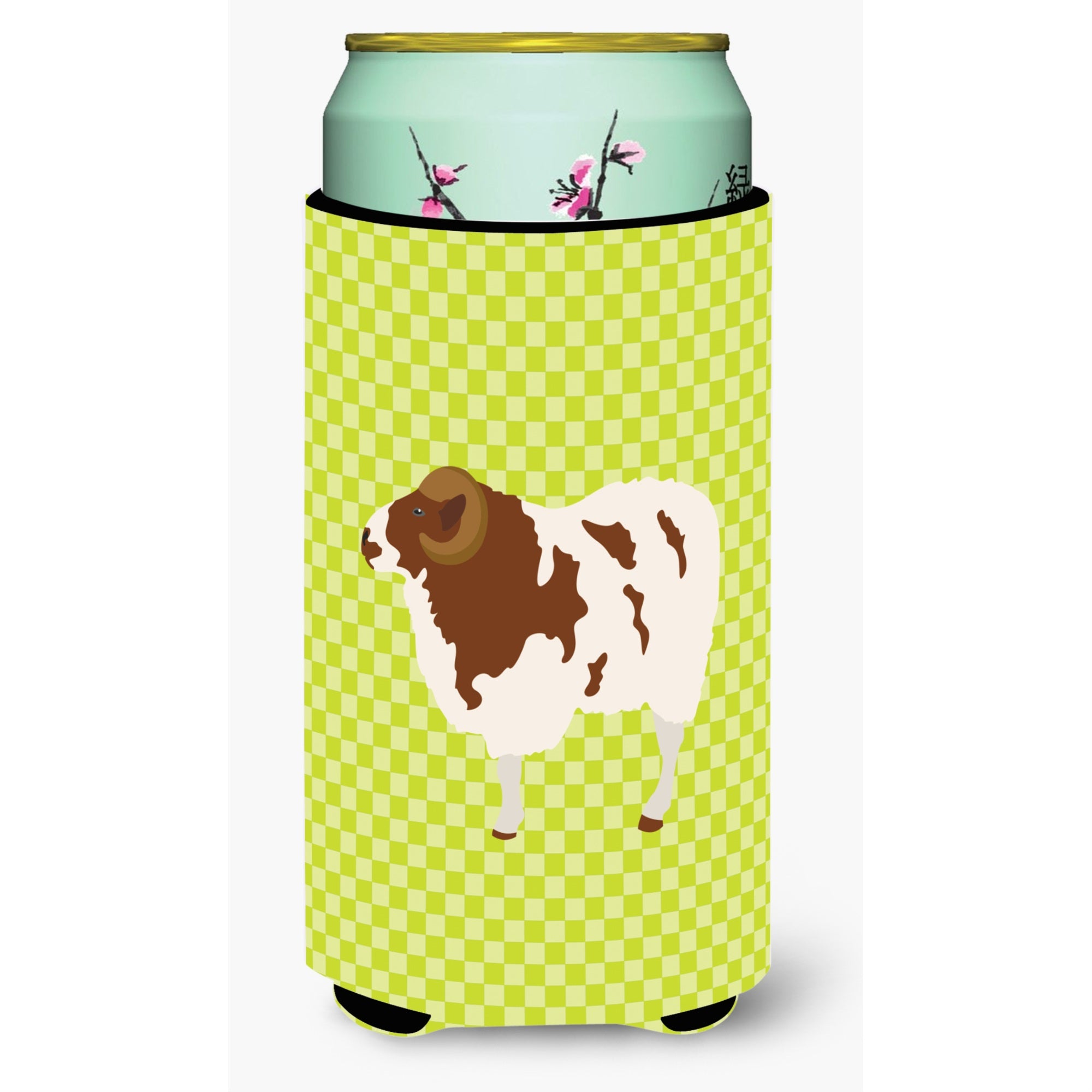 Caroline'S Treasures Jacob Sheep Green Decorative Can Hugger, Tall Boy, Multicolor