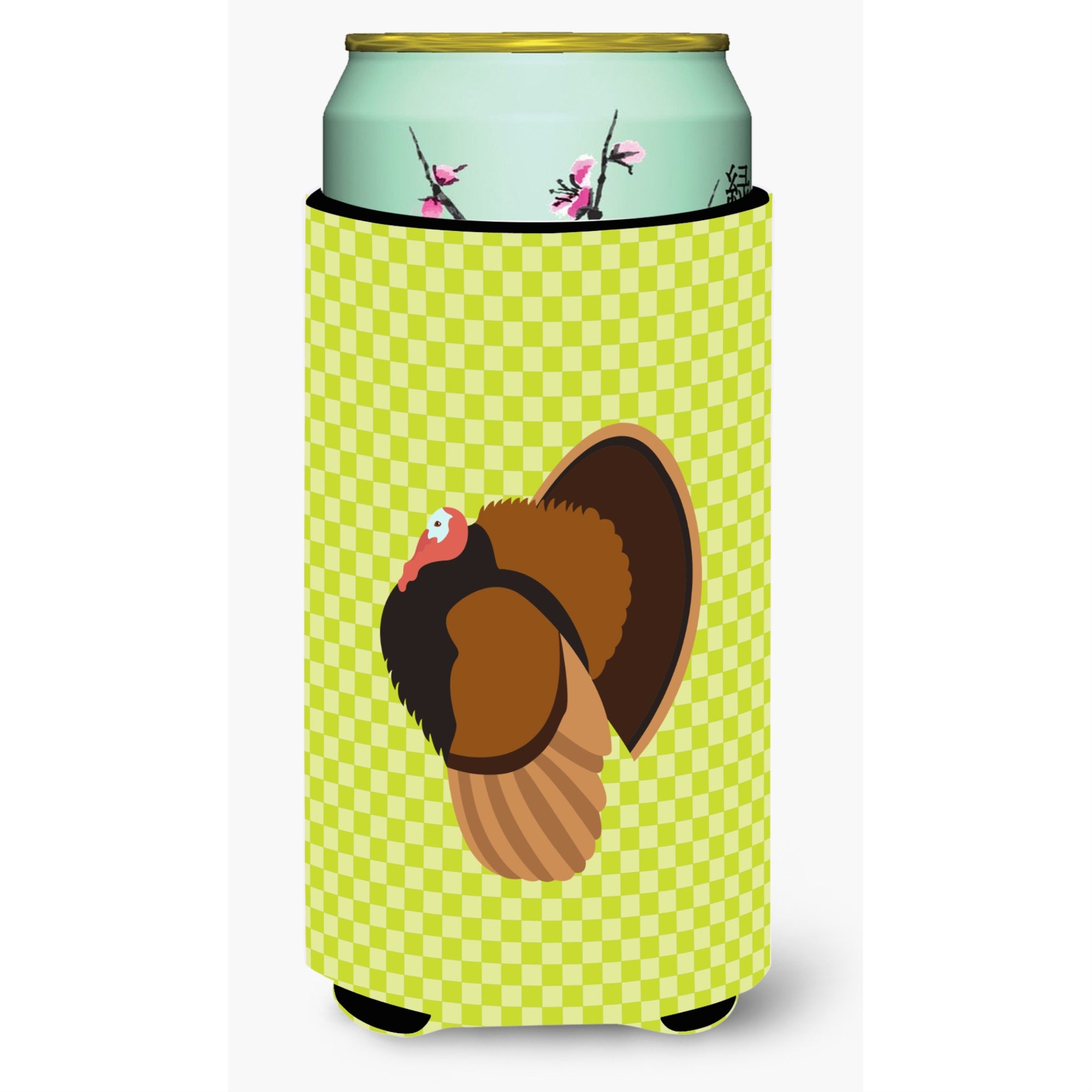 Caroline'S Treasures Bronze Turkey Green Decorative Can Hugger, Tall Boy, Multicolor
