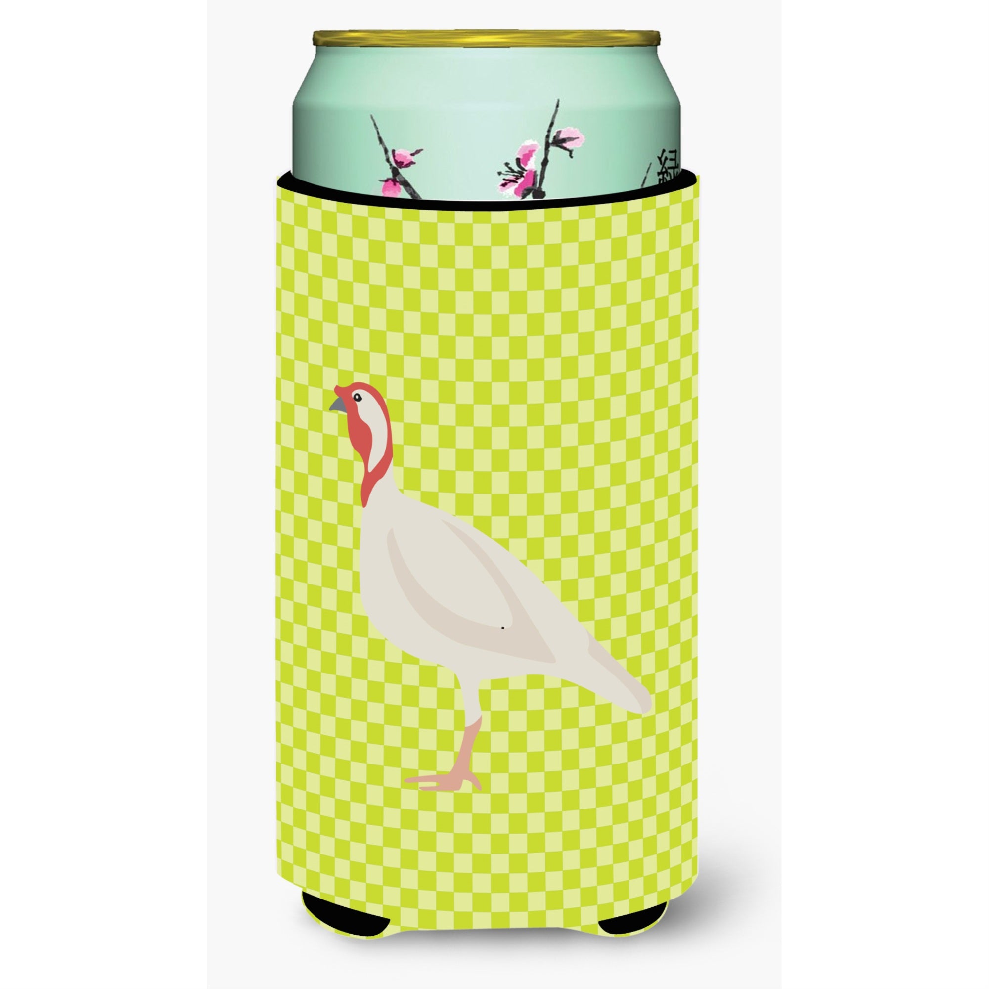 Caroline'S Treasures Beltsville Small White Turkey Hen Green Decorative Can Hugger, Tall Boy, Multicolor