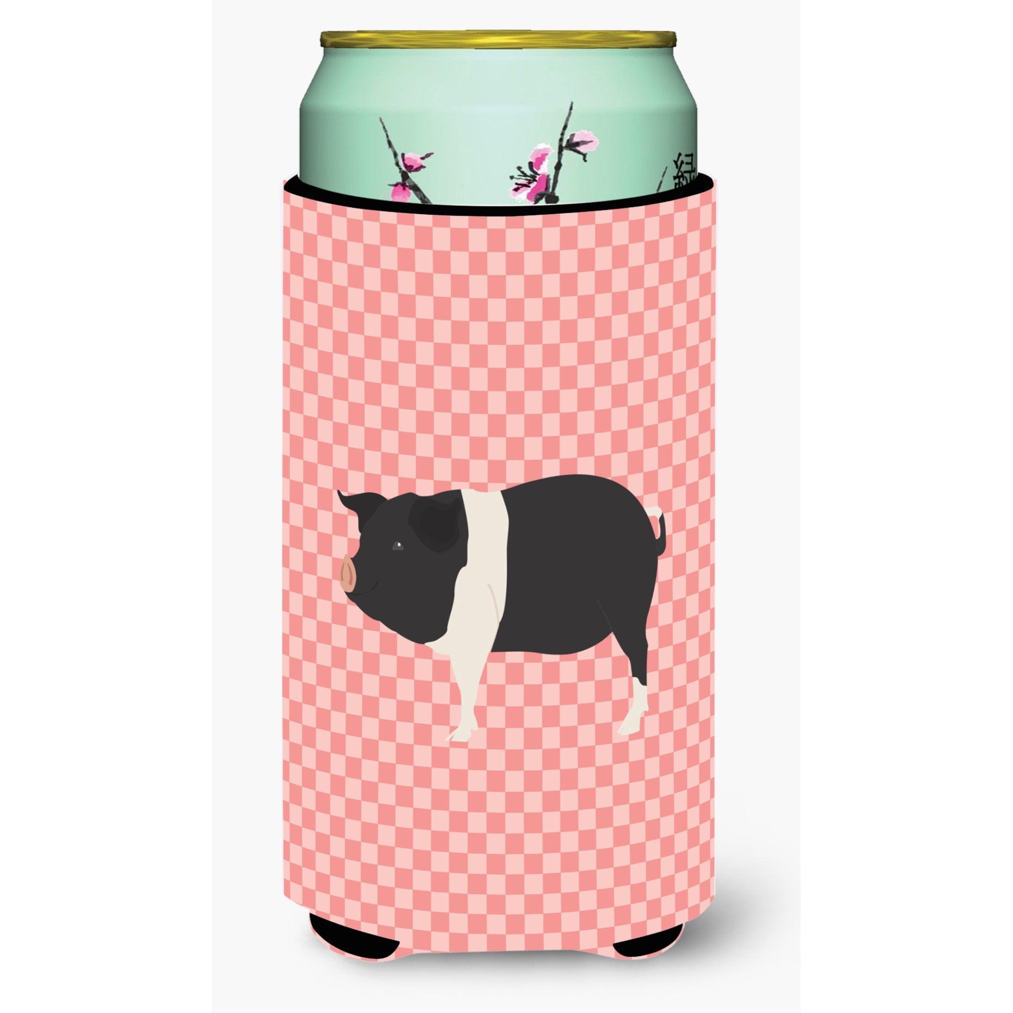 Caroline'S Treasures Hampshire Pig Pink Check Decorative Can Hugger, Tall Boy, Multicolor