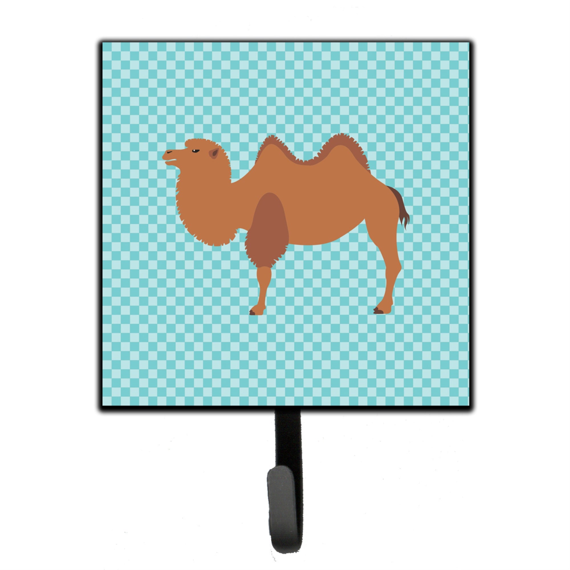 Caroline'S Treasures Bactrian Camel Blue Check Wall Hook, Small, Multicolor