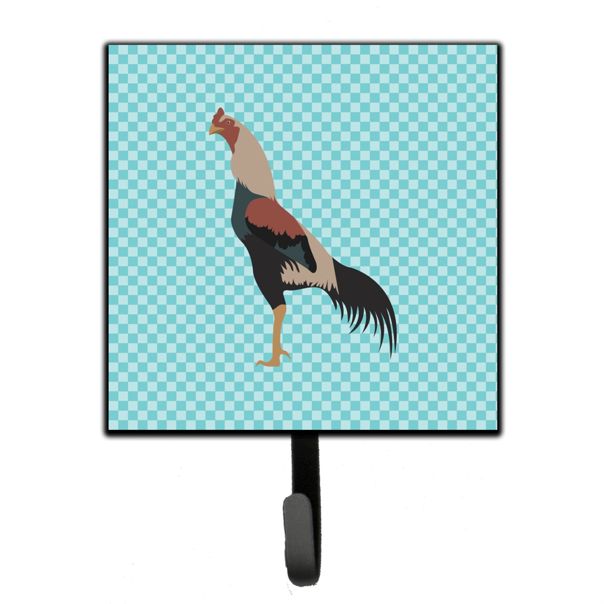 Caroline'S Treasures Kulang Chicken Blue Check Wall Hook, Small, Multicolor