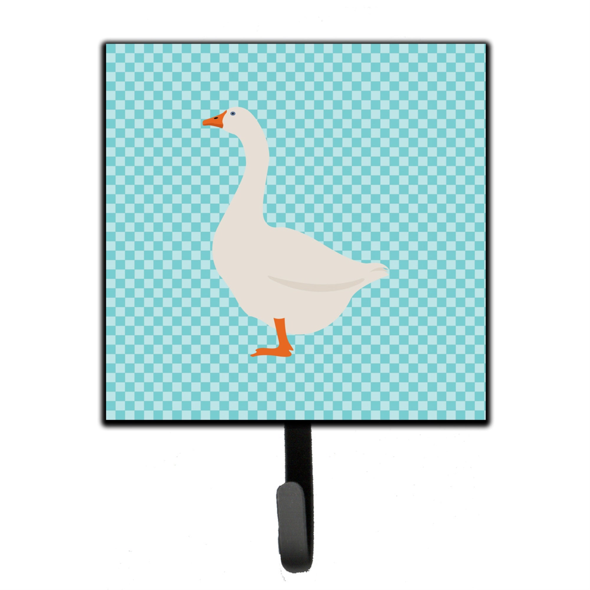 Caroline'S Treasures Embden Goose Blue Check Wall Hook, Small, Multicolor