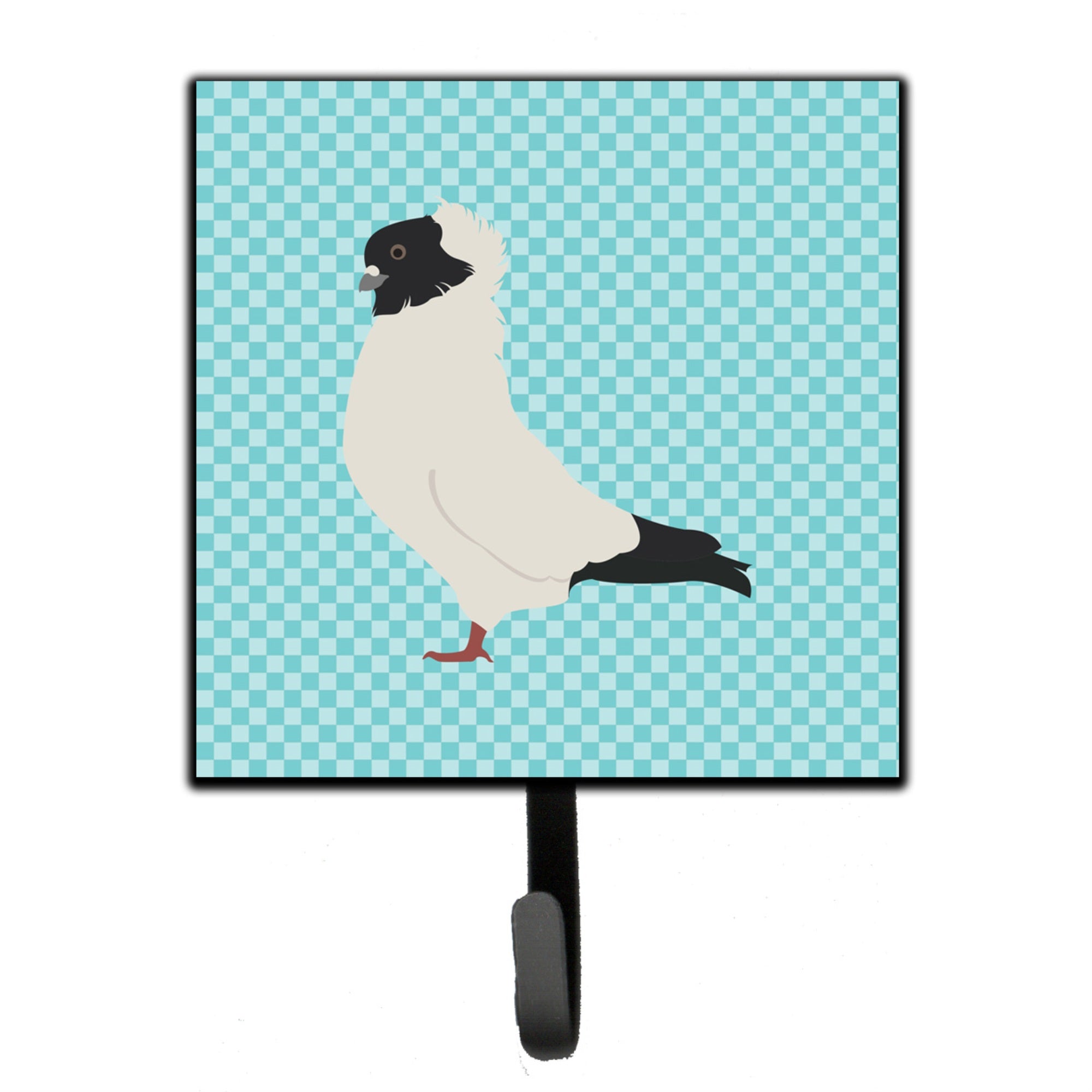 Caroline'S Treasures Nun Pigeon Blue Check Wall Hook, Small, Multicolor