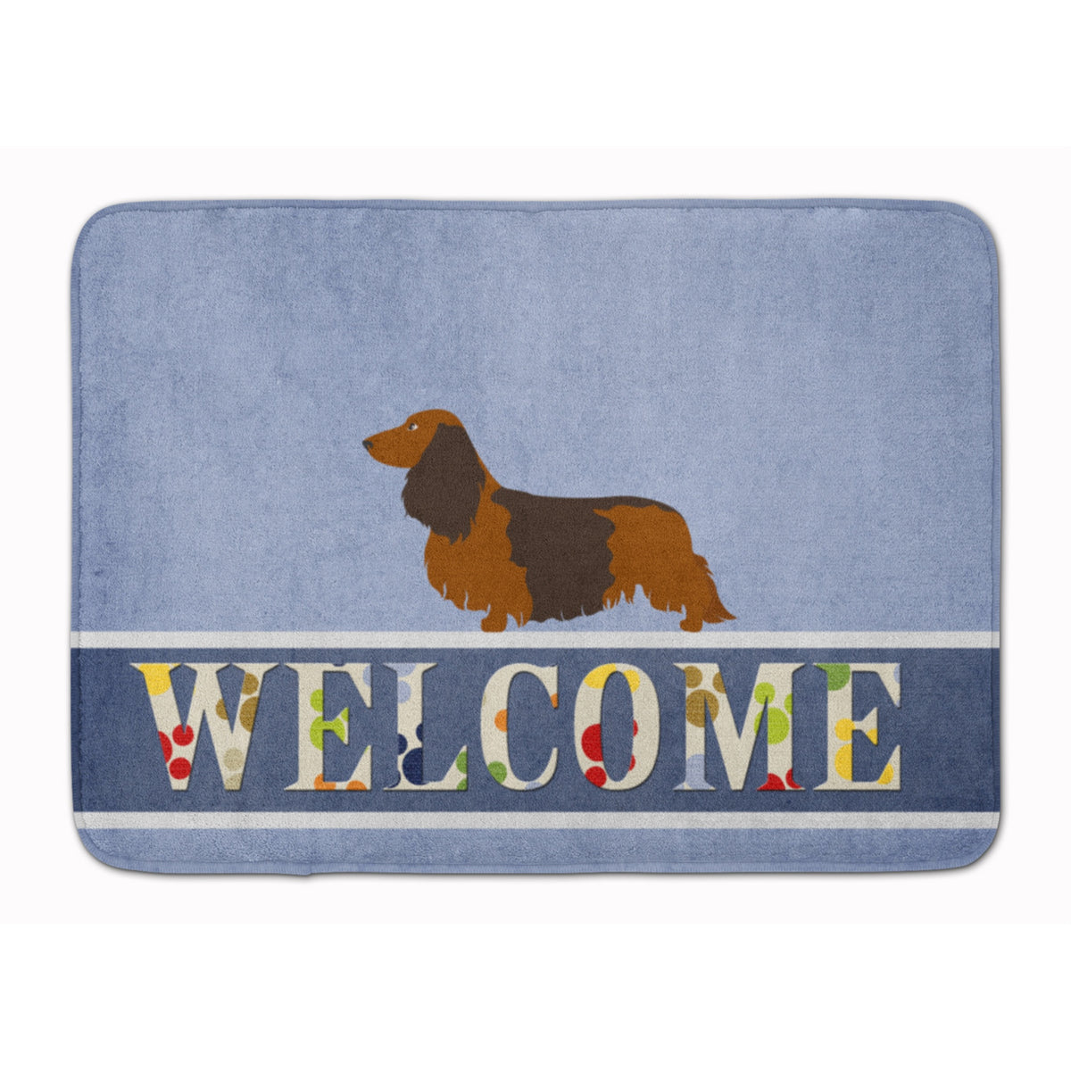 Caroline'S Treasures Longhaired Dachshund Welcome Floor Mat, 19 X 27, Multicolor